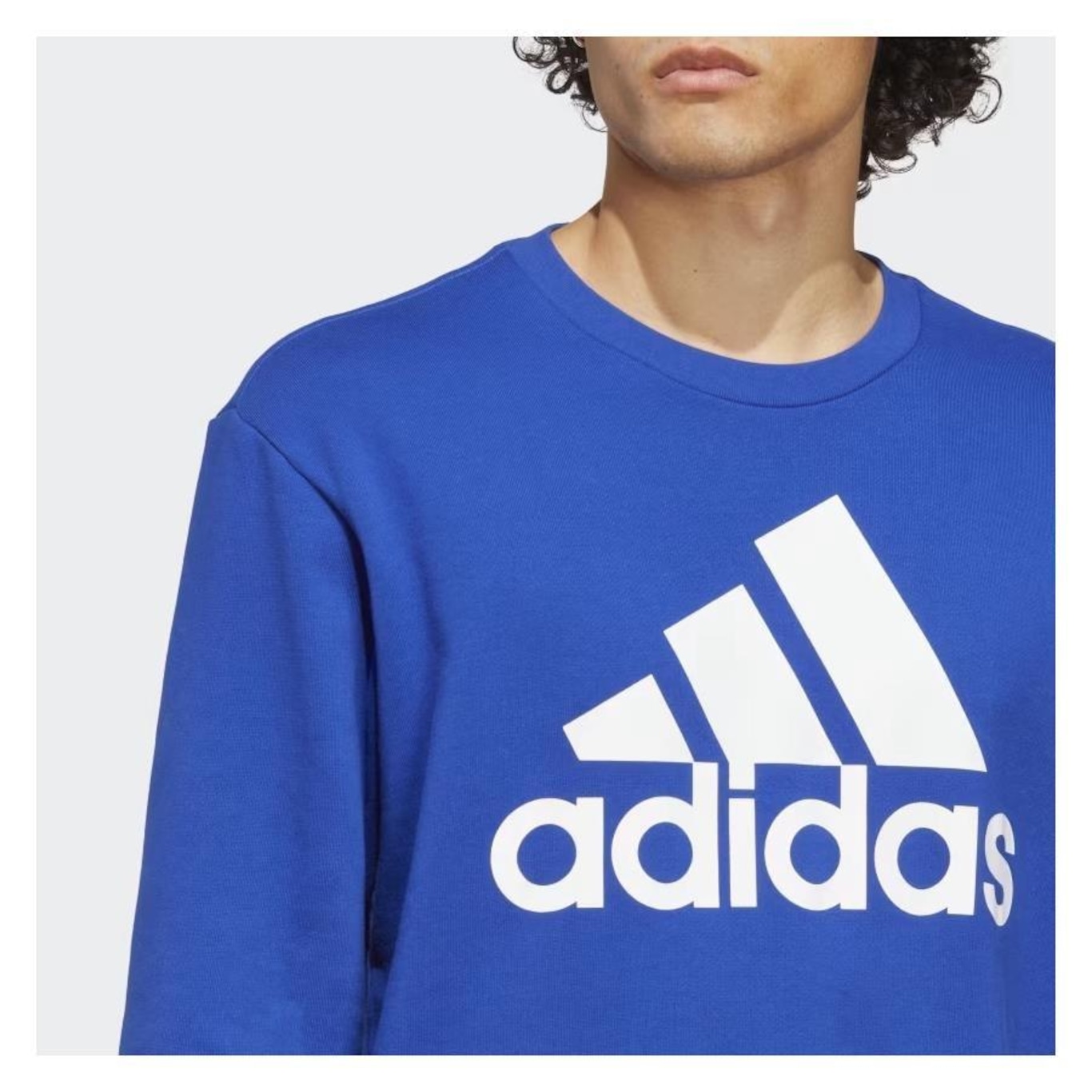 Blusão de Moletom Adidas Big Logo - Masculino - Foto 4