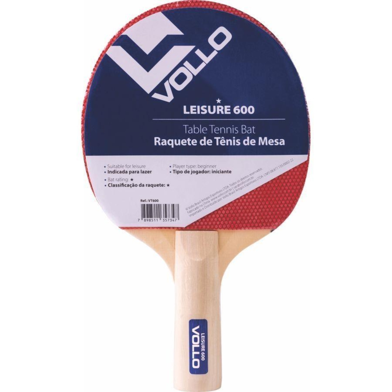 Raquete De Tênis De Mesa Ping Pong Leisure Vollo - Foto 1