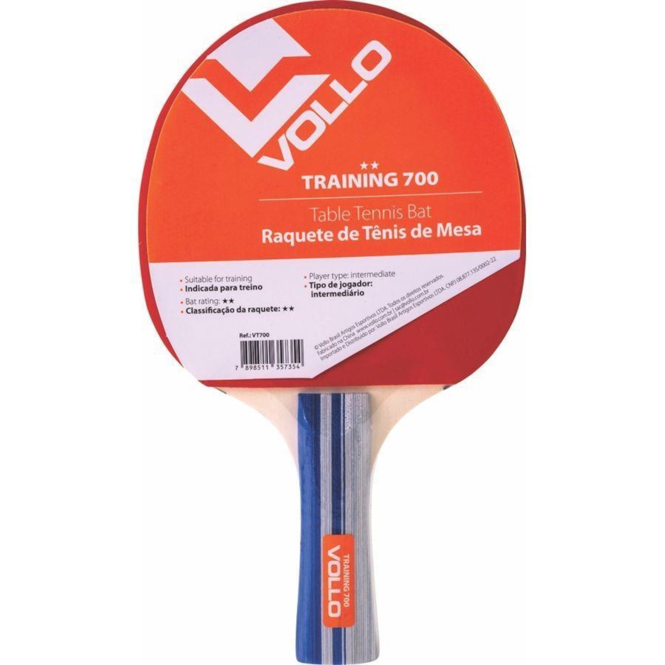 Raquete De Tênis De Mesa Ping Pong Training Vollo - Foto 1