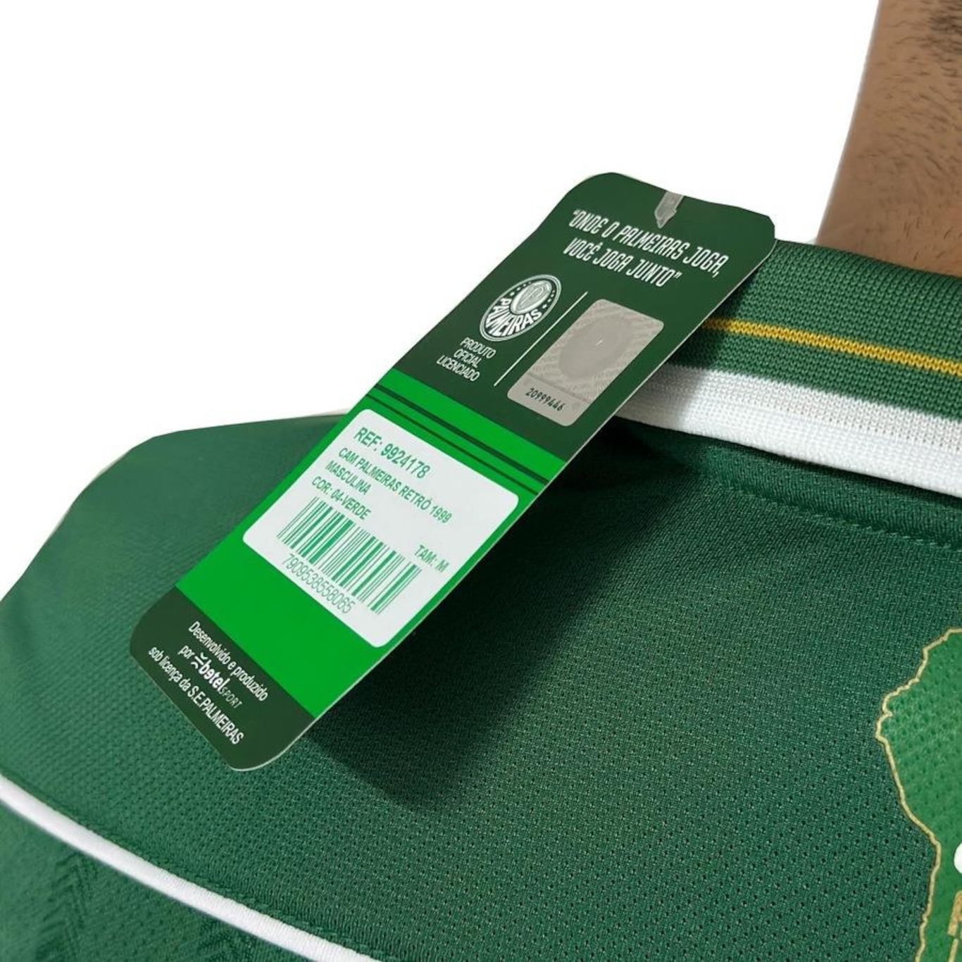 Camisa Palmeiras Retrô Libertadores 1999 Betel - Masculina - Foto 5