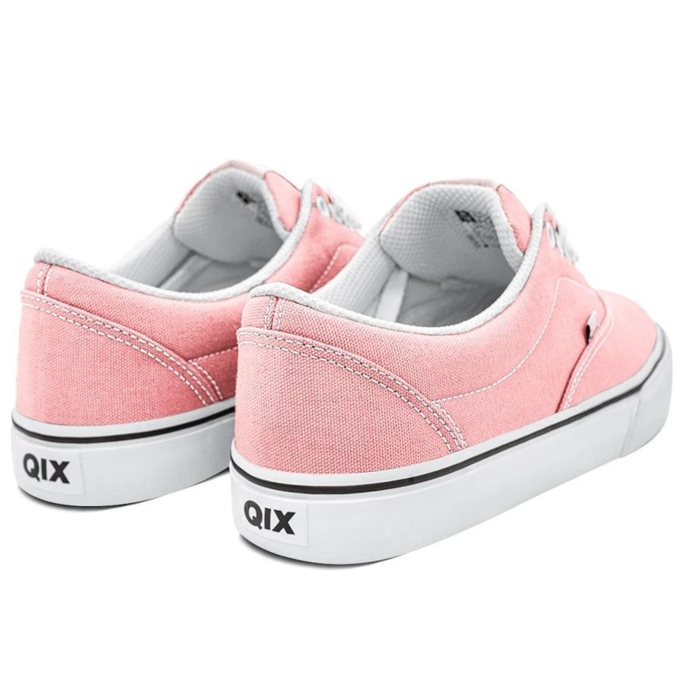 Tênis Qix Sunset Vulcan Rosa Bebe Branco Unissex - Foto 5