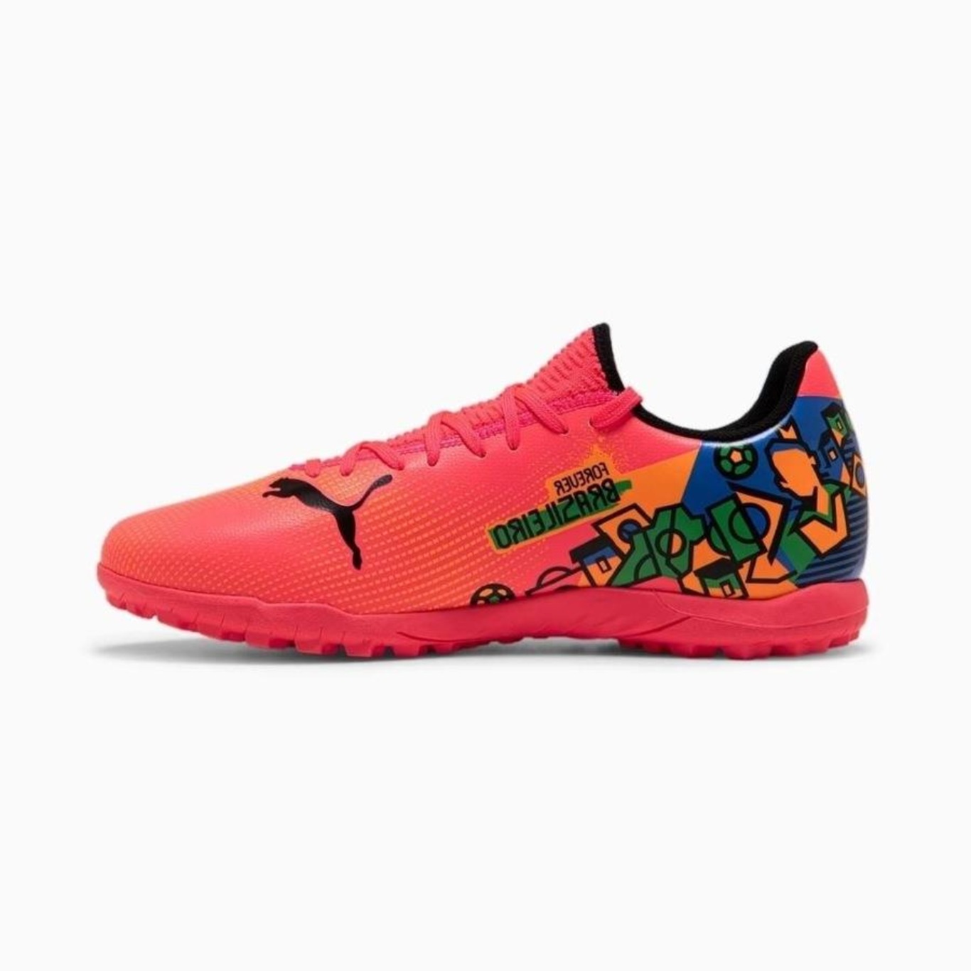 Chuteira Society Puma Neymar Future 7 Play + Meia Antiderrapante - Adulto - Foto 5