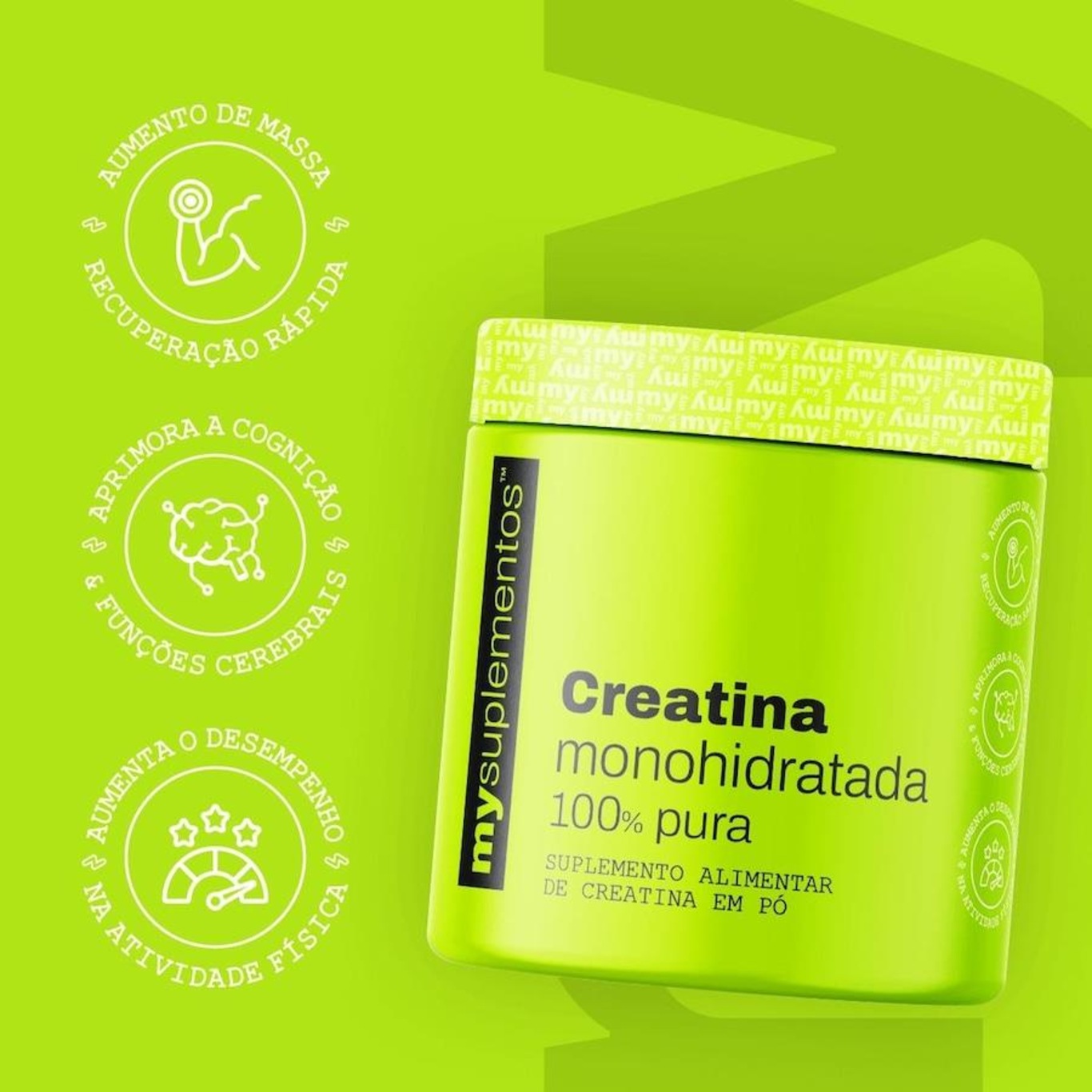 Creatina 100% Pura My Suplementos - 150g - Foto 3