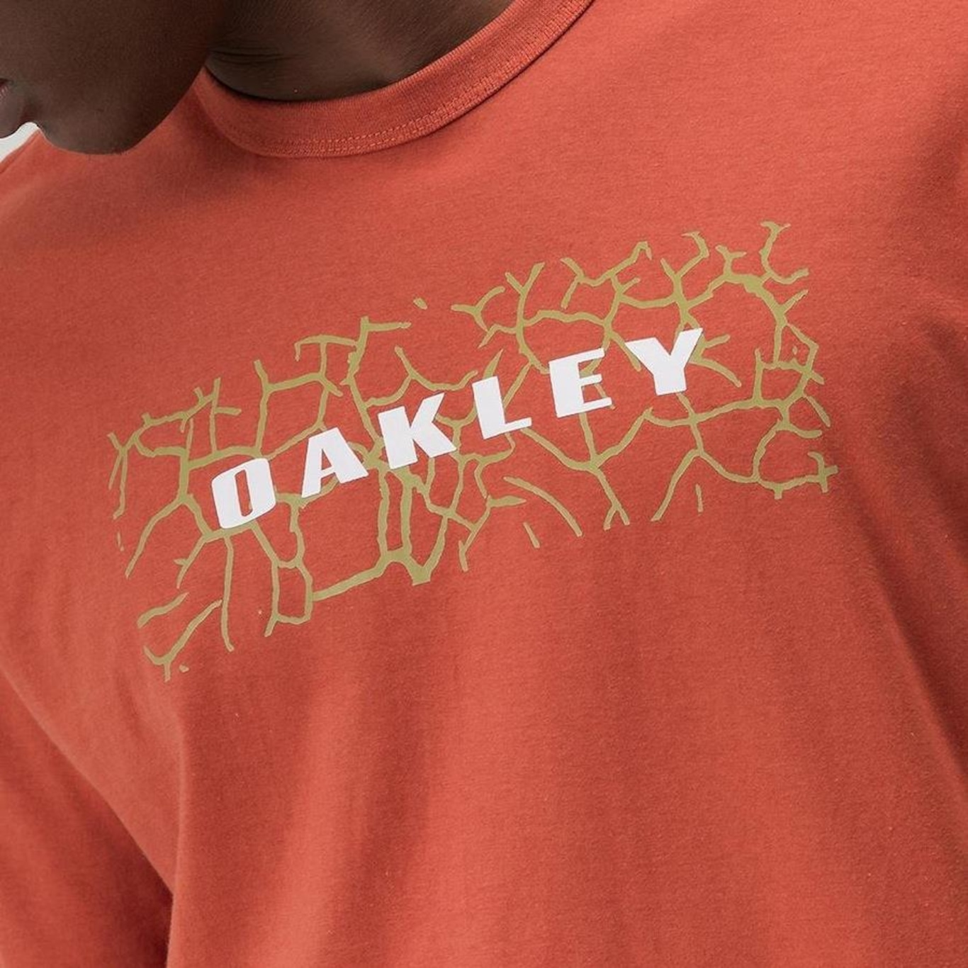 Camiseta Oakley Square Lightining Graphic Wt24 Baked Clay - Masculina - Foto 3