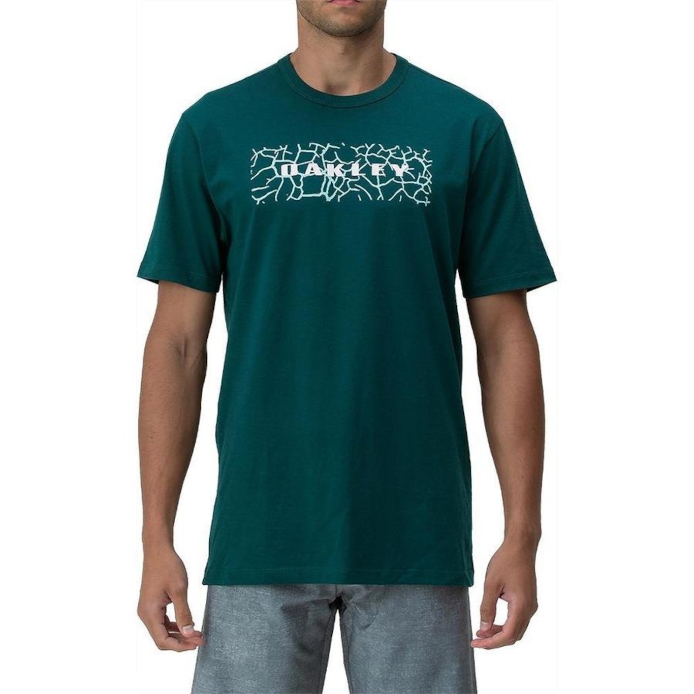 Camiseta Oakley Square Lightining Graphic Wt24 Forest - Masculina - Foto 1