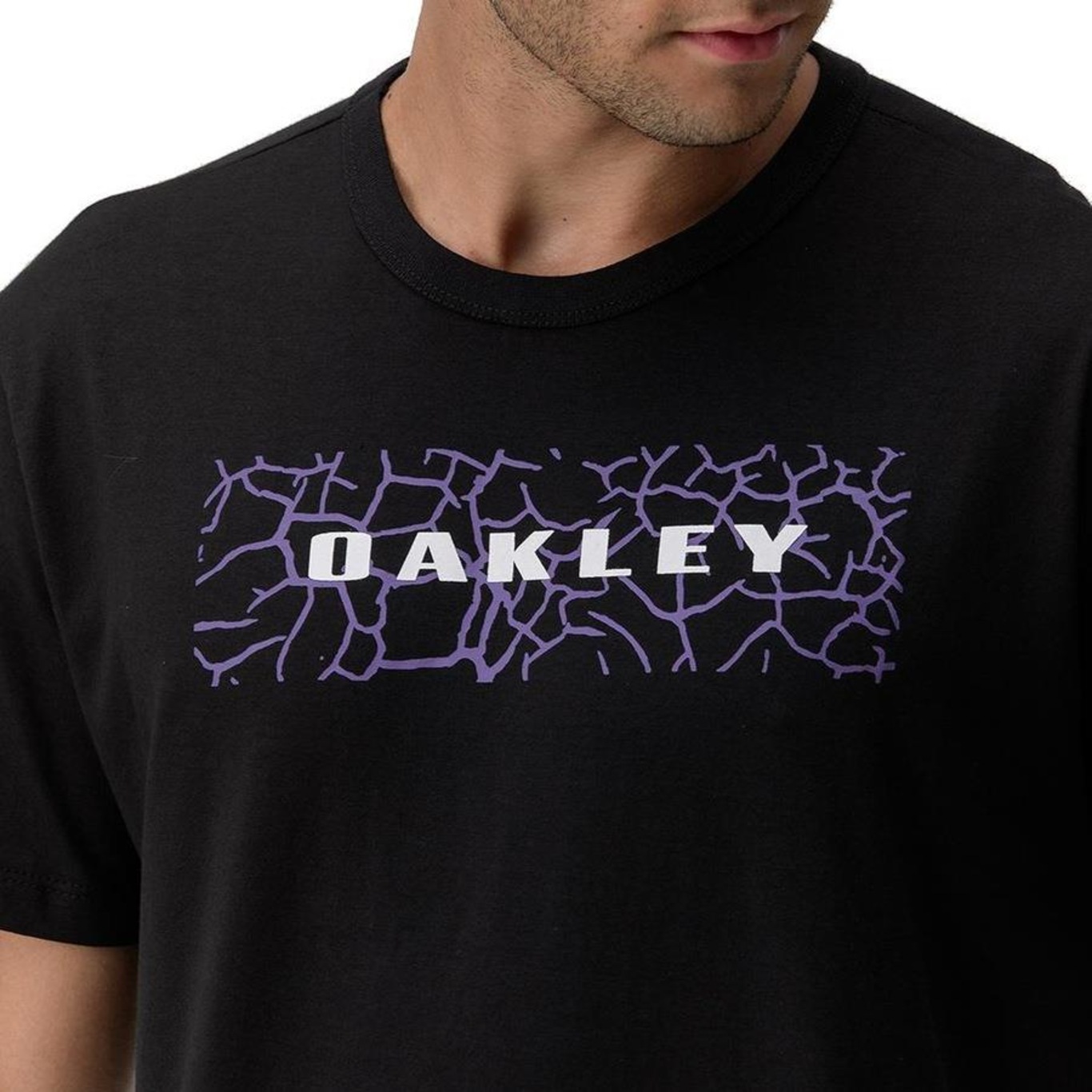 Camiseta Oakley Square Lightining Graphic Wt24 Jet Black - Masculina - Foto 3