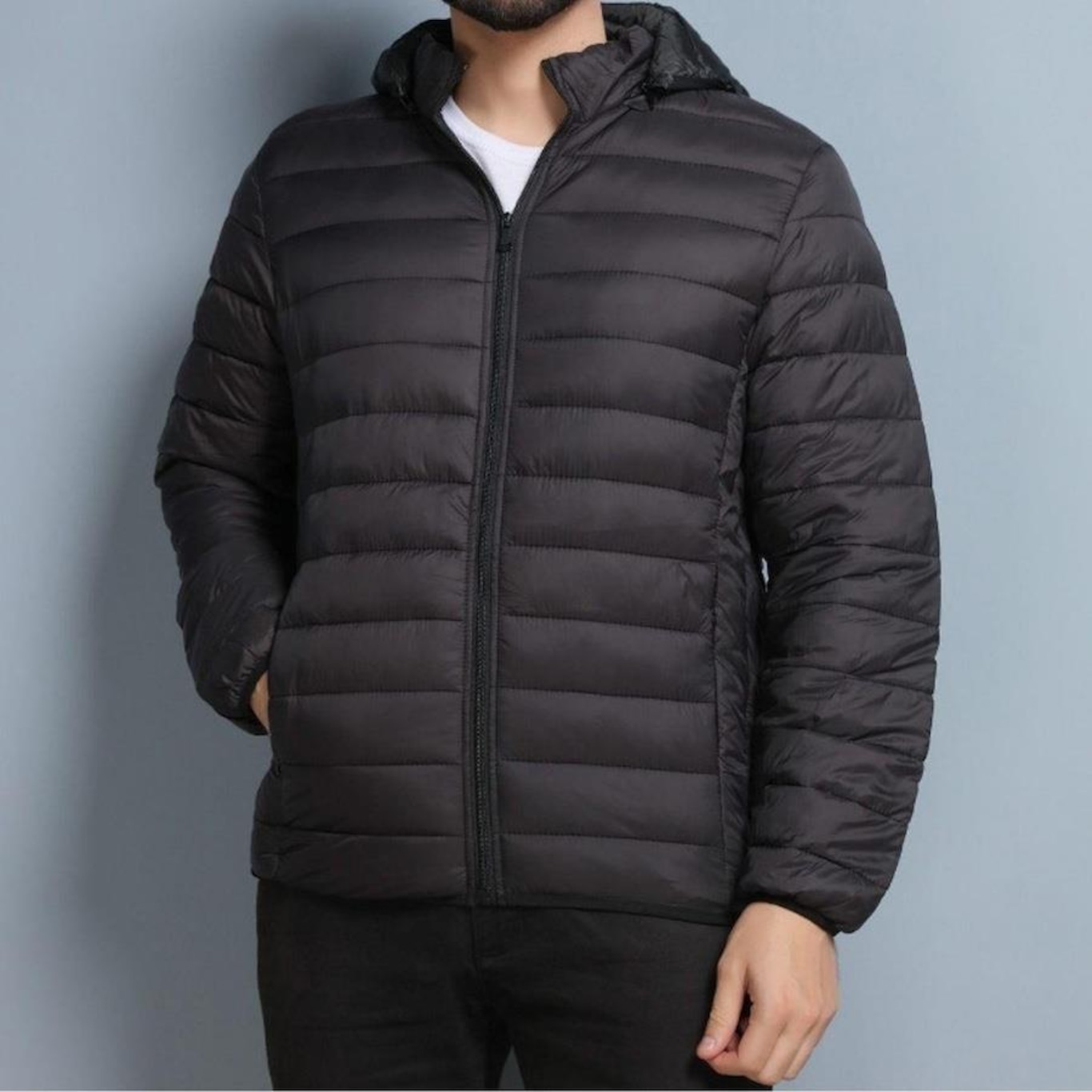 Jaqueta Puffer Red Place Bobojaco Corta Vento Acolchoada Impermeável - Masculina - Foto 6