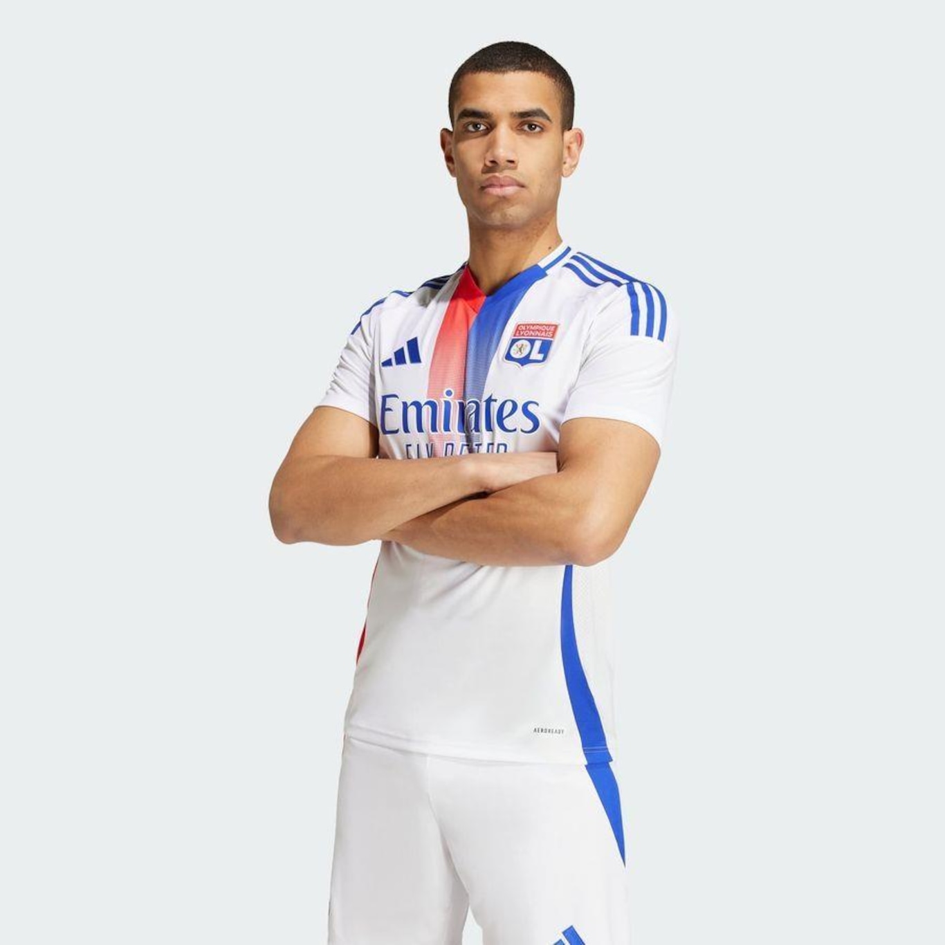 Camisa 1 Olympique Lyonnais 24/25 adidas - Masculina - Foto 3