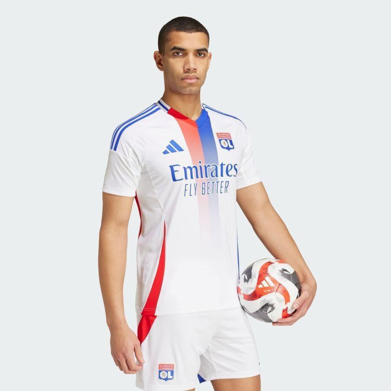 Camisa 1 Olympique Lyonnais 24/25 adidas - Masculina - Foto 6