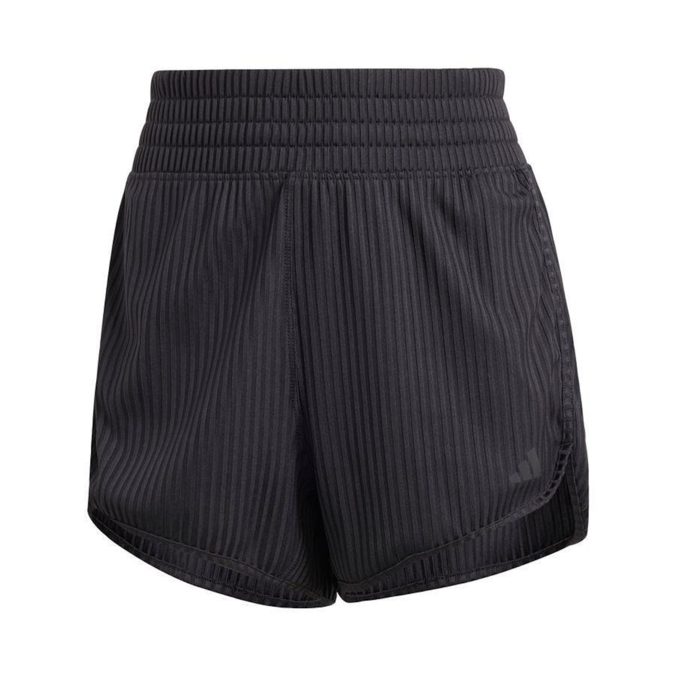 Shorts adidas Pacer All Gym Seasonal Canelado Cós Alto Tonal Três Listras - Feminino - Foto 1