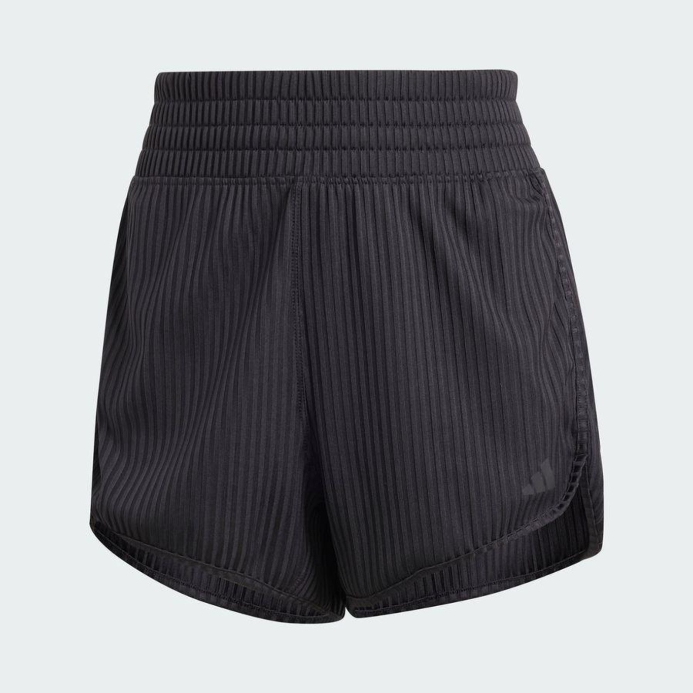 Shorts adidas Pacer All Gym Seasonal Canelado Cós Alto Tonal Três Listras - Feminino - Foto 4