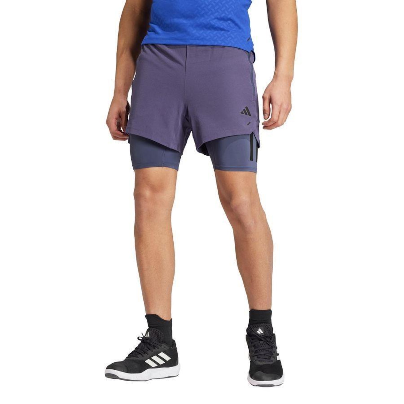 Shorts adidas Treino 2 Em 1 Power - Masculino - Foto 2