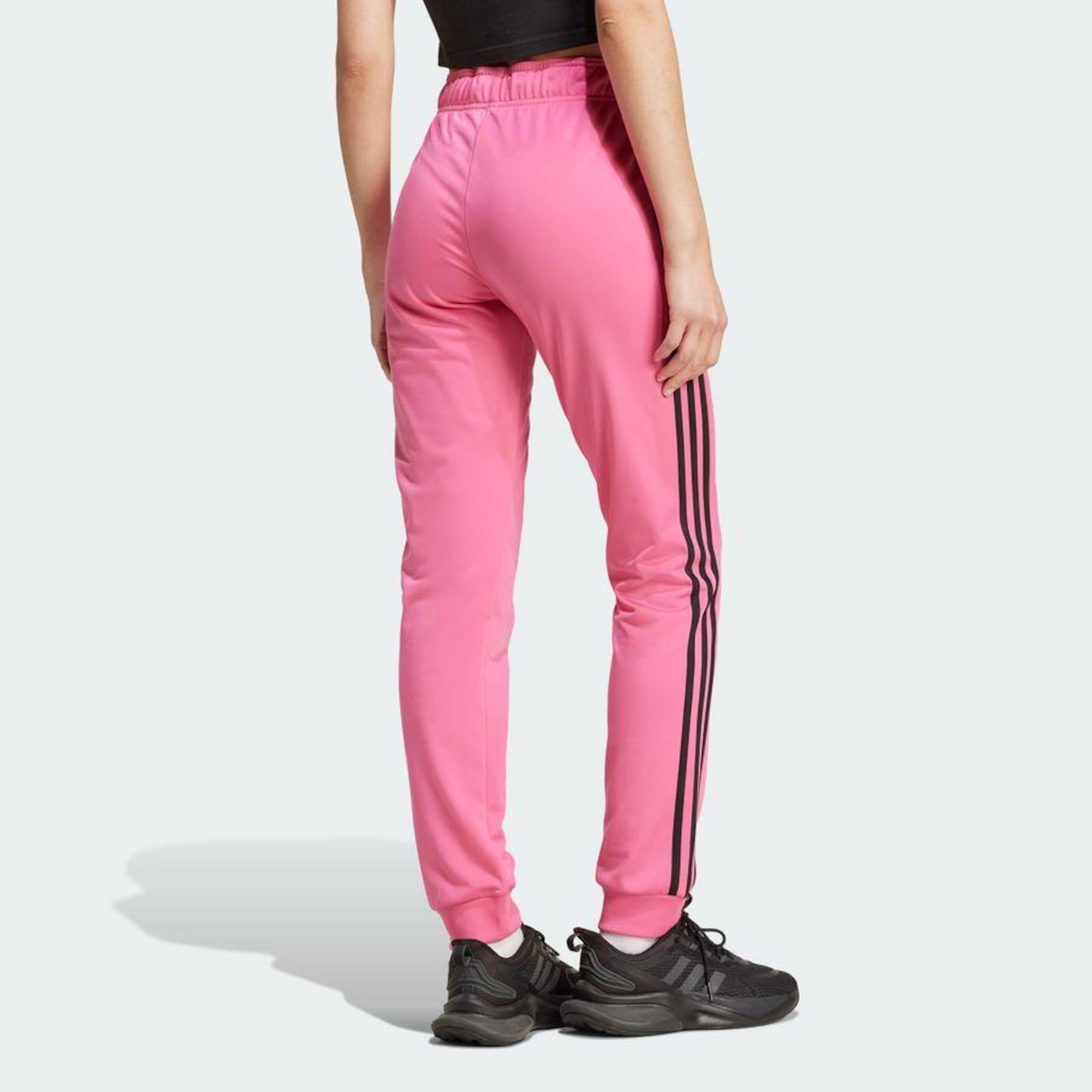 Calça adidas Primegreen Essentials Warm-Up Slim Tapered 3-Stripes - Feminina - Foto 5