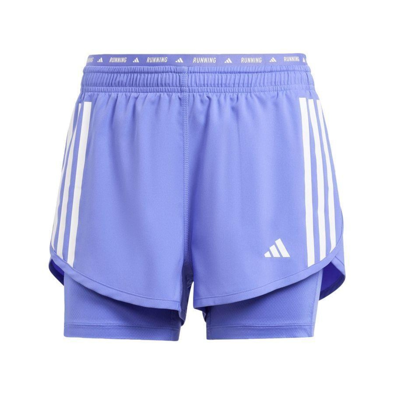 Shorts adidas 2 Em 1 Own The Run Três Listras - Feminino - Foto 1