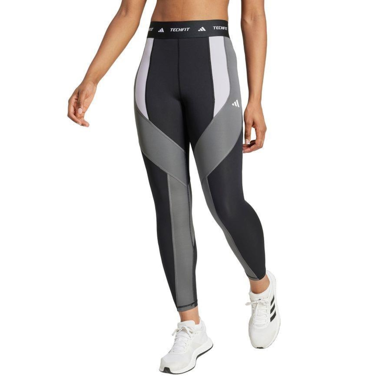 Calça Legging adidas 7/8 Techfit Colorblock - Feminina - Foto 2