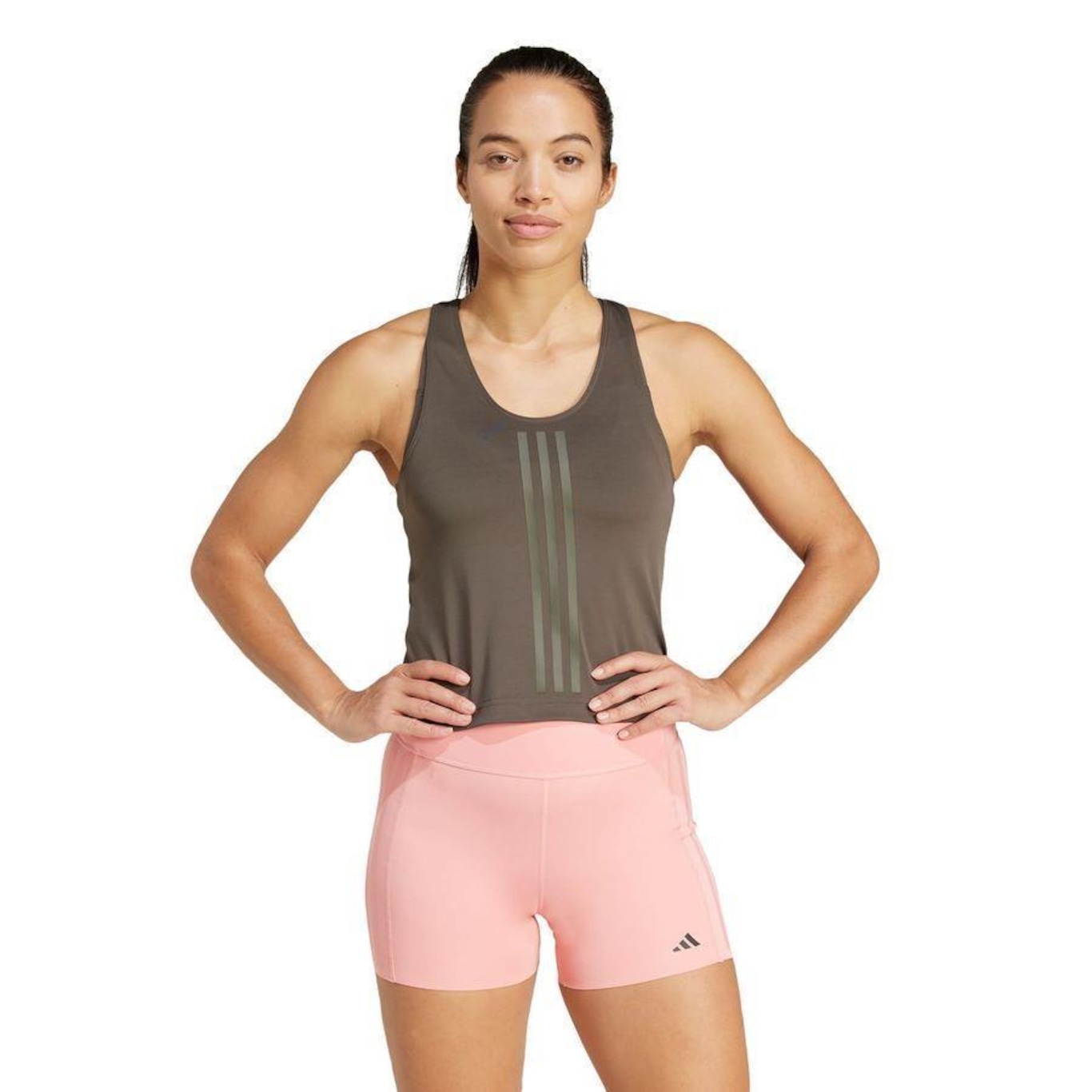 Camiseta Regata adidas Justa Power Reversível Três Listras - Feminina - Foto 2