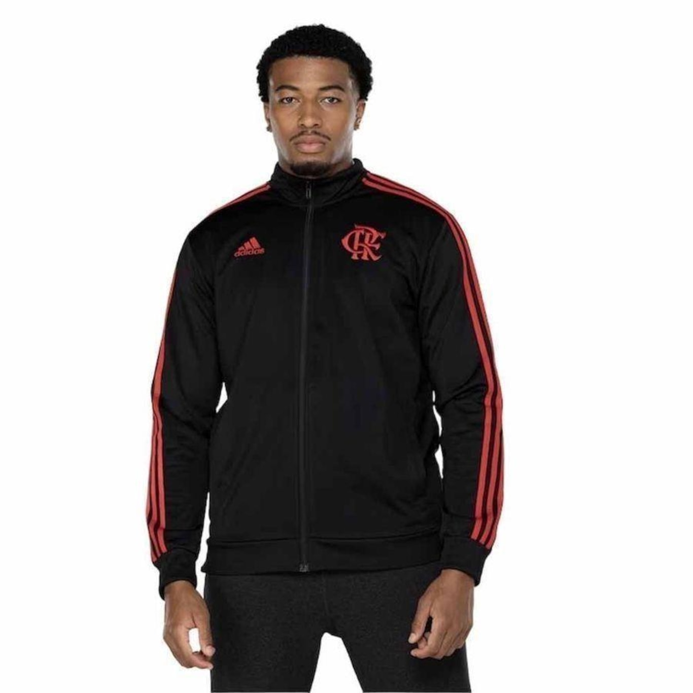 Jaqueta sem Capuz do Flamengo Dna adidas - Masculina - Foto 1