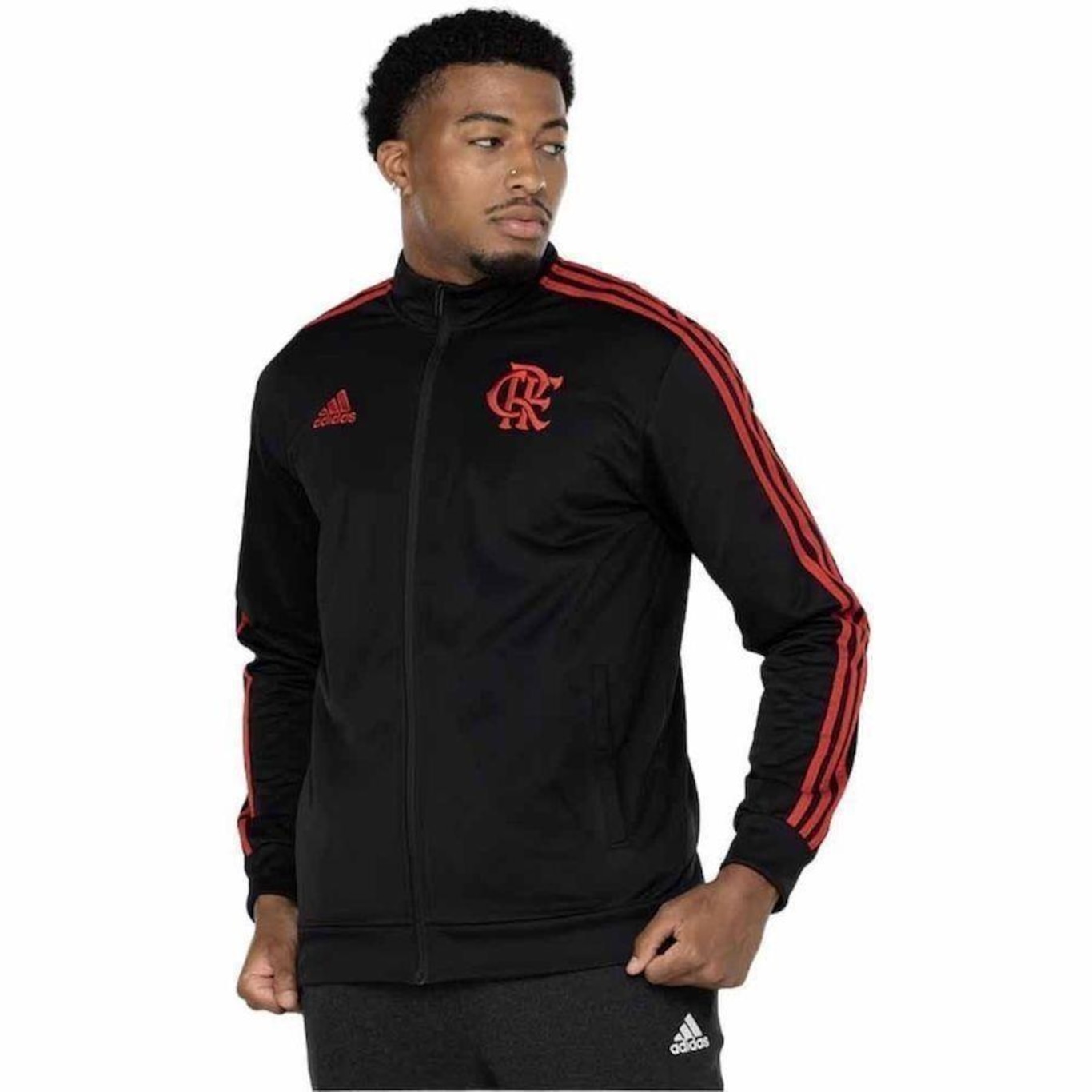 Jaqueta sem Capuz do Flamengo Dna adidas - Masculina - Foto 2