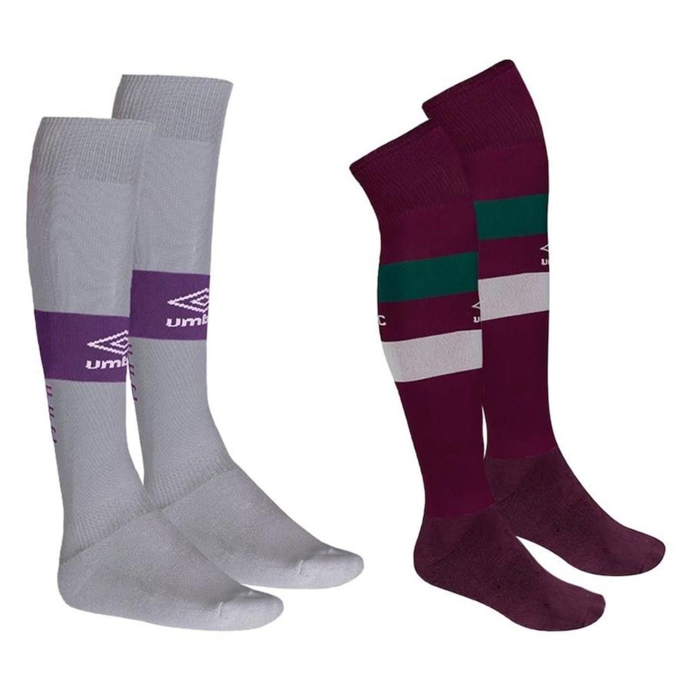 Kit de Meiões do Fluminense Umbro com 2 Pares - Adulto - Foto 1