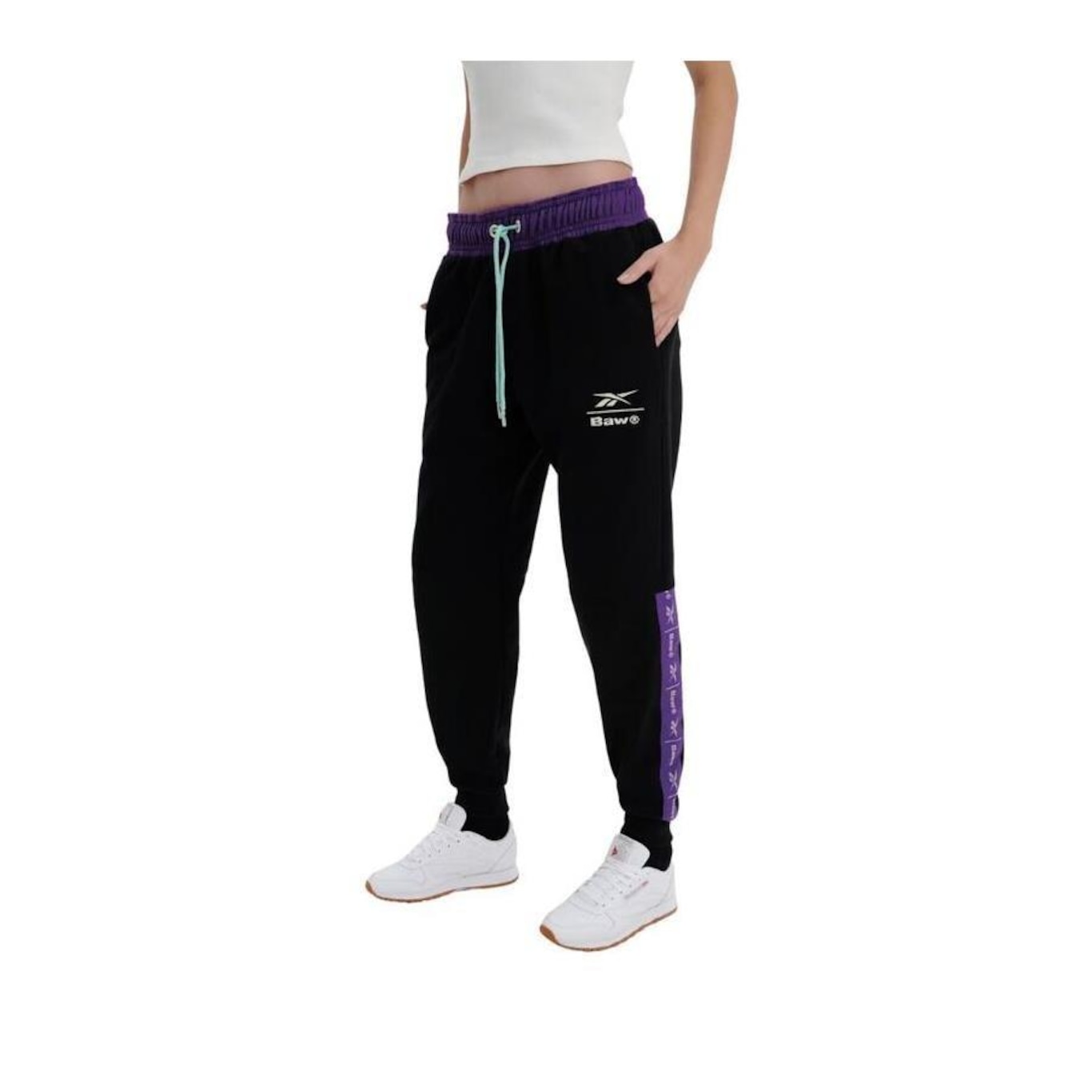 Calça Baw Track Baw X Reebok - Feminina - Foto 1