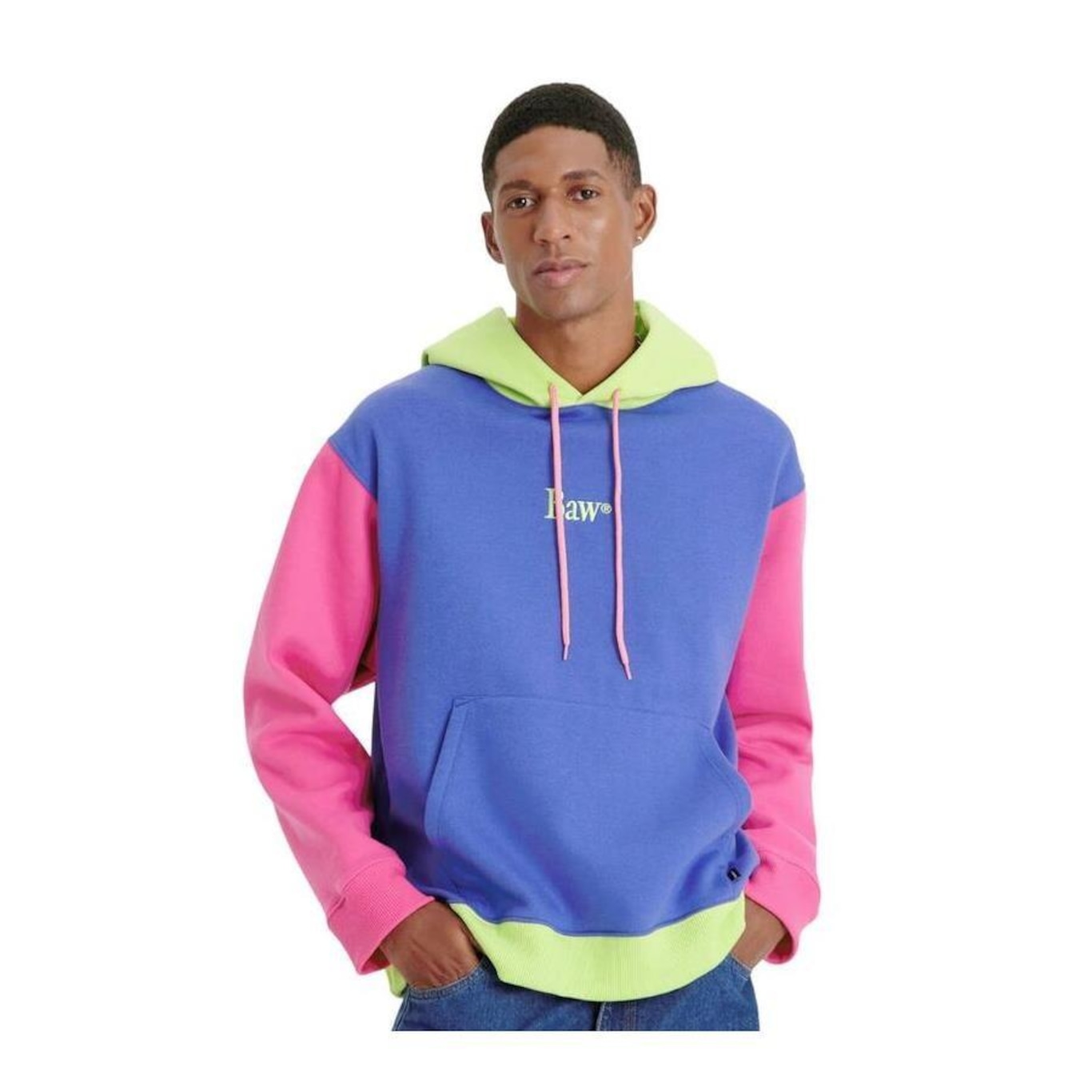 Blusão de Moletom Baw Clothing Hoodie Color Logo - Masculino - Foto 1