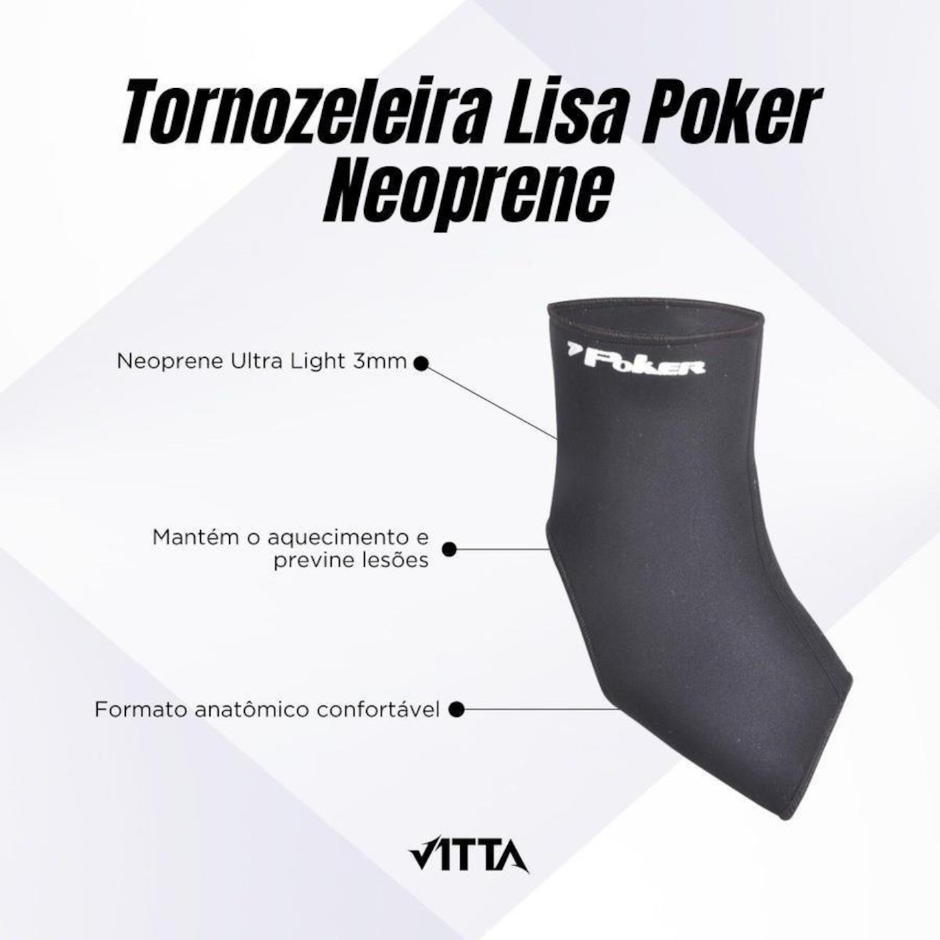 Tornozeleira Lisa Poker Neoprene - Foto 1