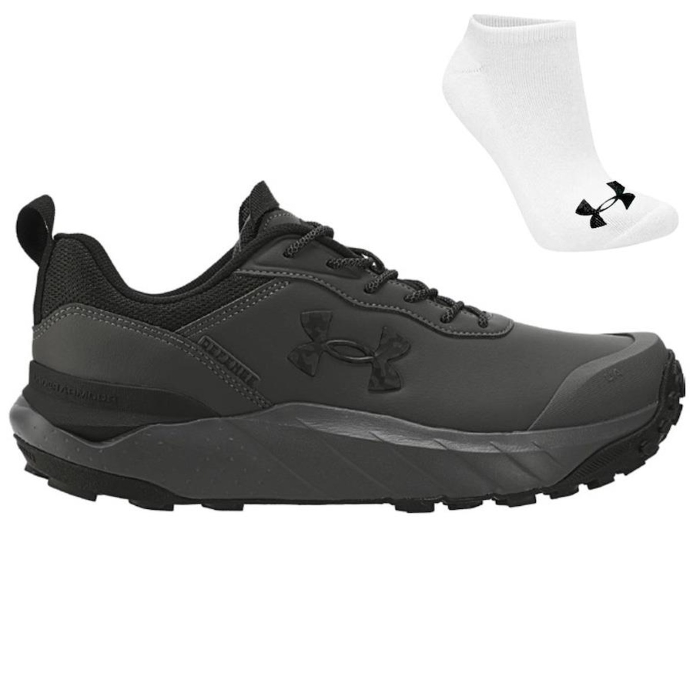 Kit Tênis Under Armour Defense Low + Meia - Masculino - Foto 1