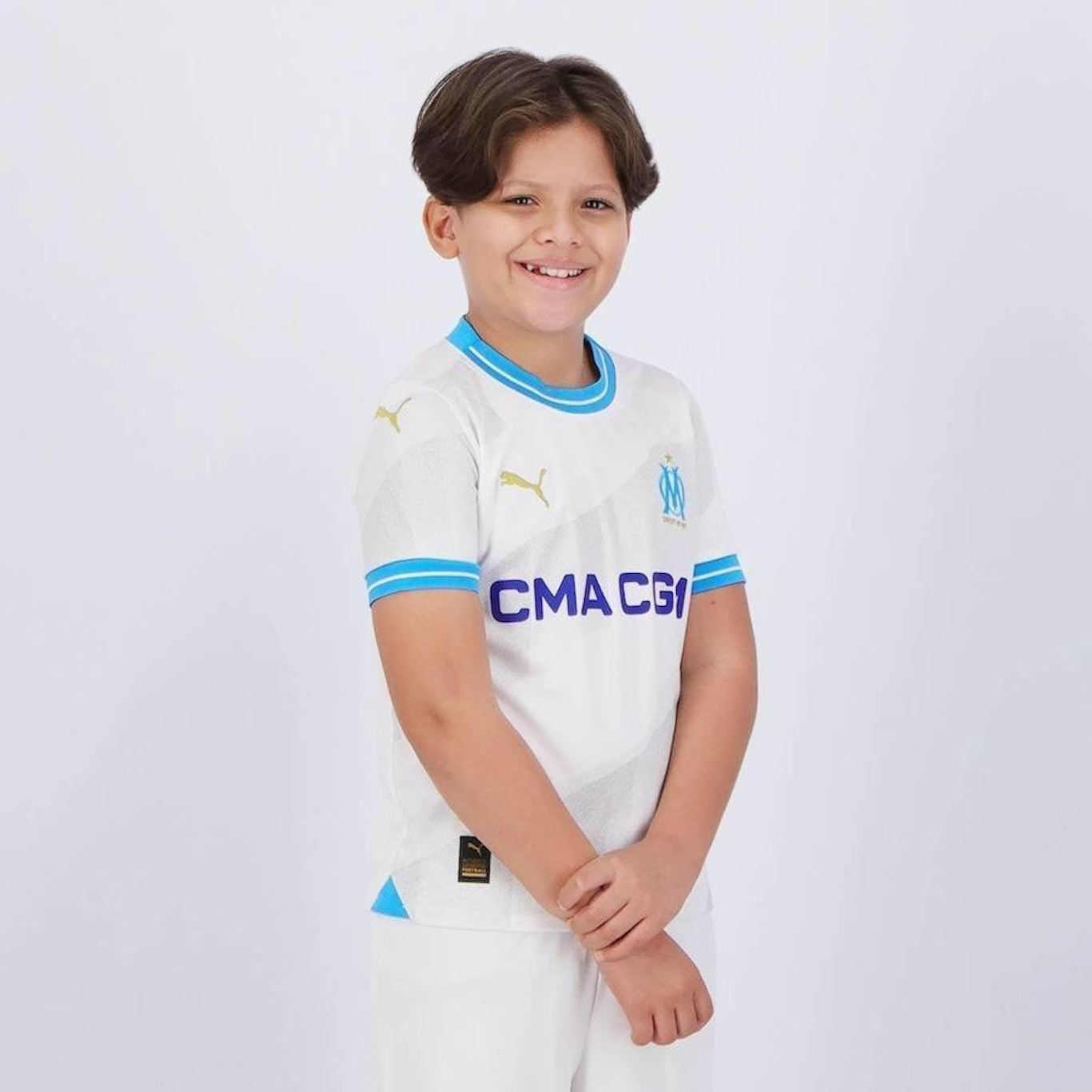 Camisa do Olympique de Marseille Home 2024 Puma - Infantil - Foto 2