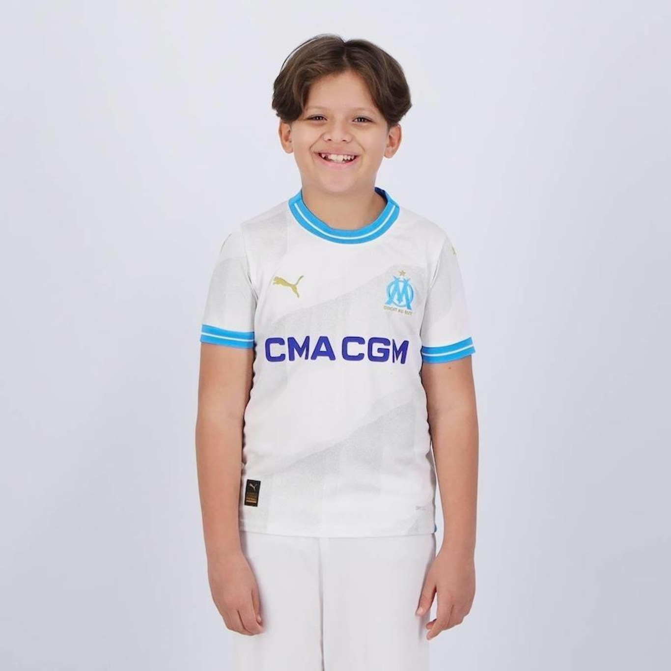 Camisa do Olympique de Marseille Home 2024 Puma - Infantil - Foto 3