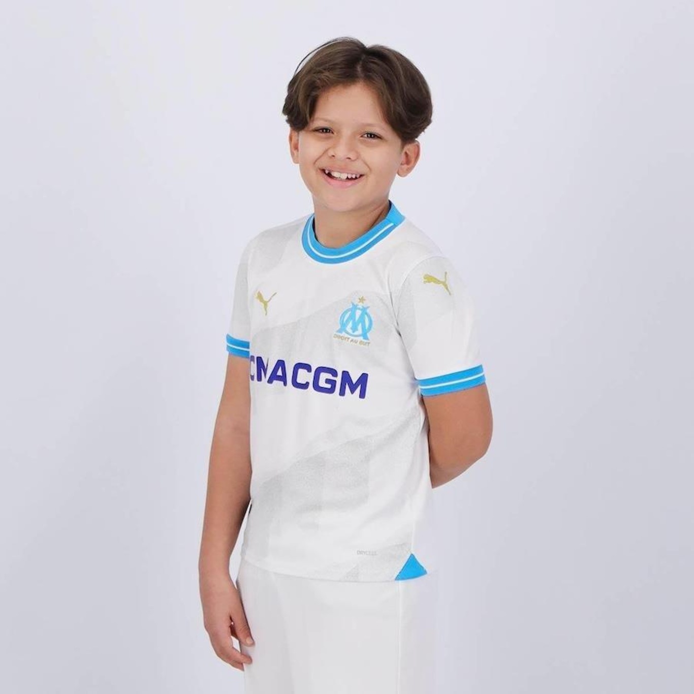 Camisa do Olympique de Marseille Home 2024 Puma - Infantil - Foto 4