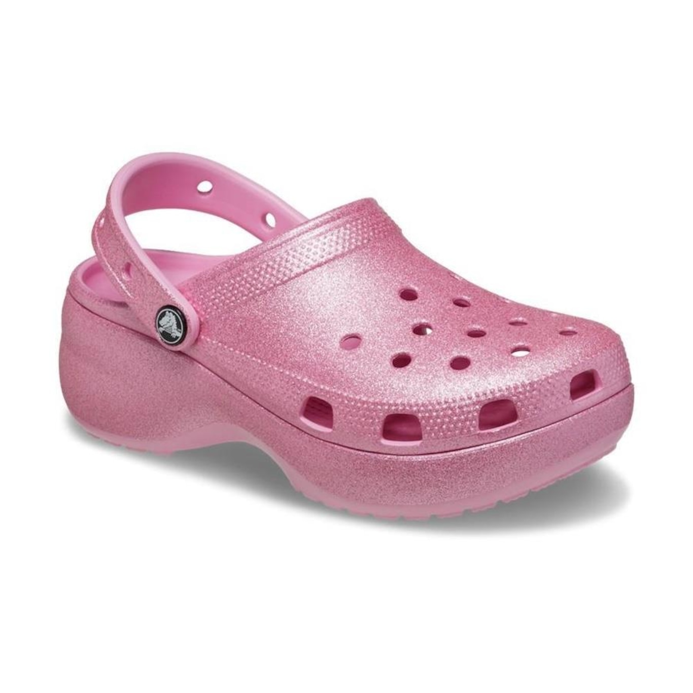 Sandália Crocs Plataform Glitter Clog - Feminino - Foto 2