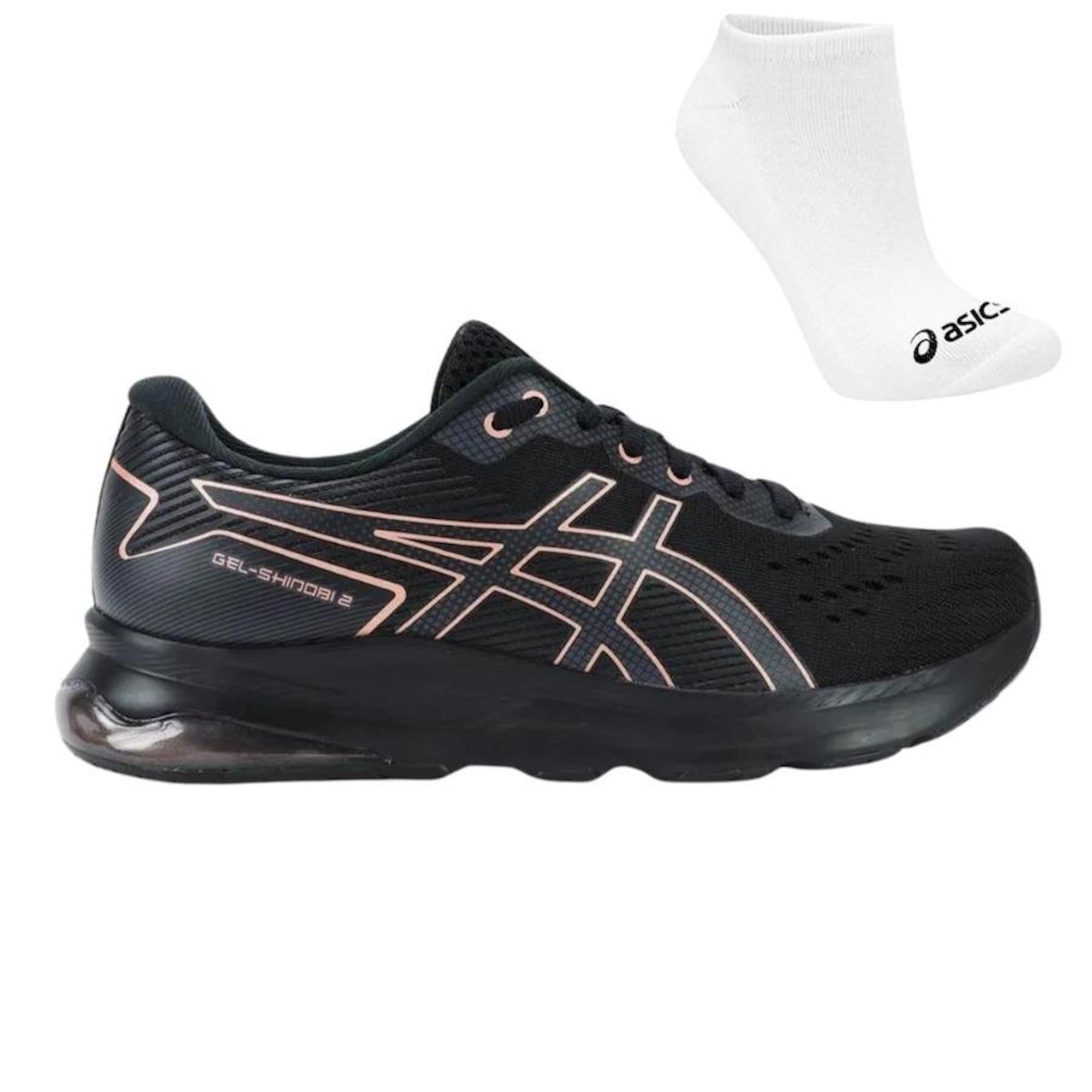 Kit Tênis Asics Gel-Shinobi 2  e Meia - Feminino - Foto 1