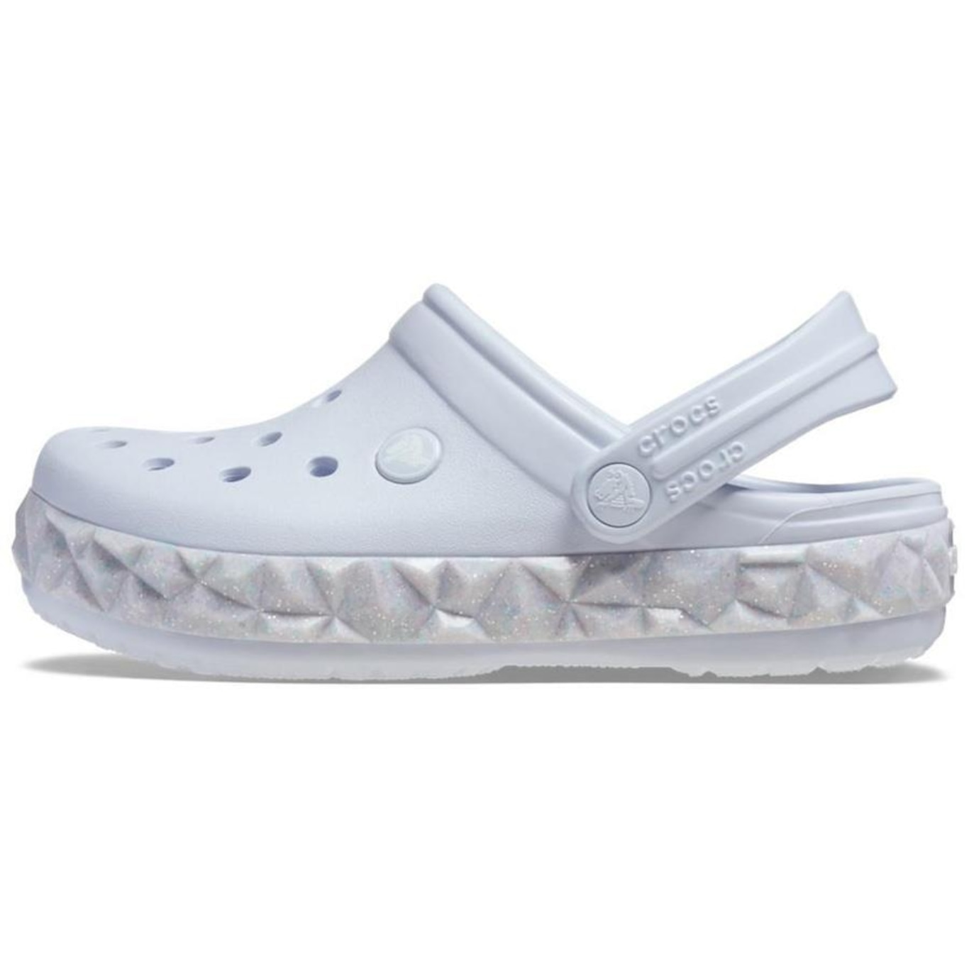 Sandália Crocs Crocband Geometric Glow Band Clog T Dreamscape - Infantil - Foto 3