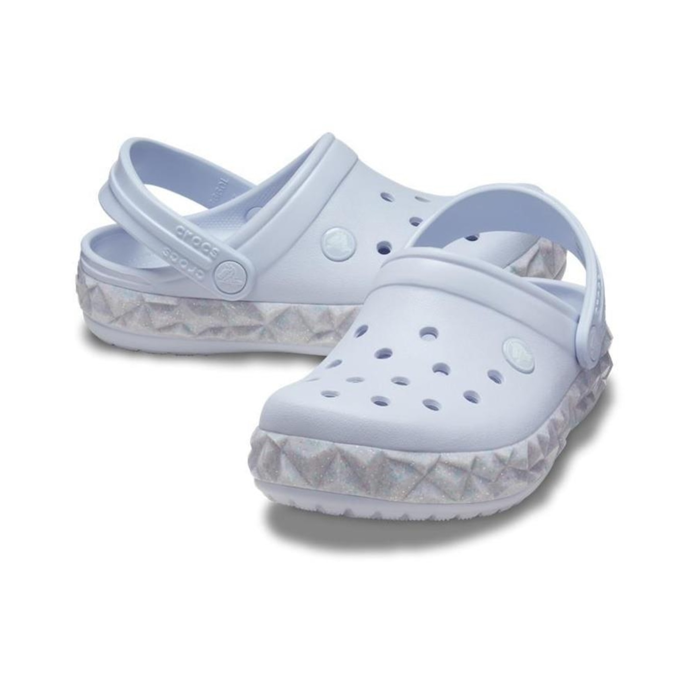 Sandália Crocs Crocband Geometric Glow Band Clog T Dreamscape - Infantil - Foto 4