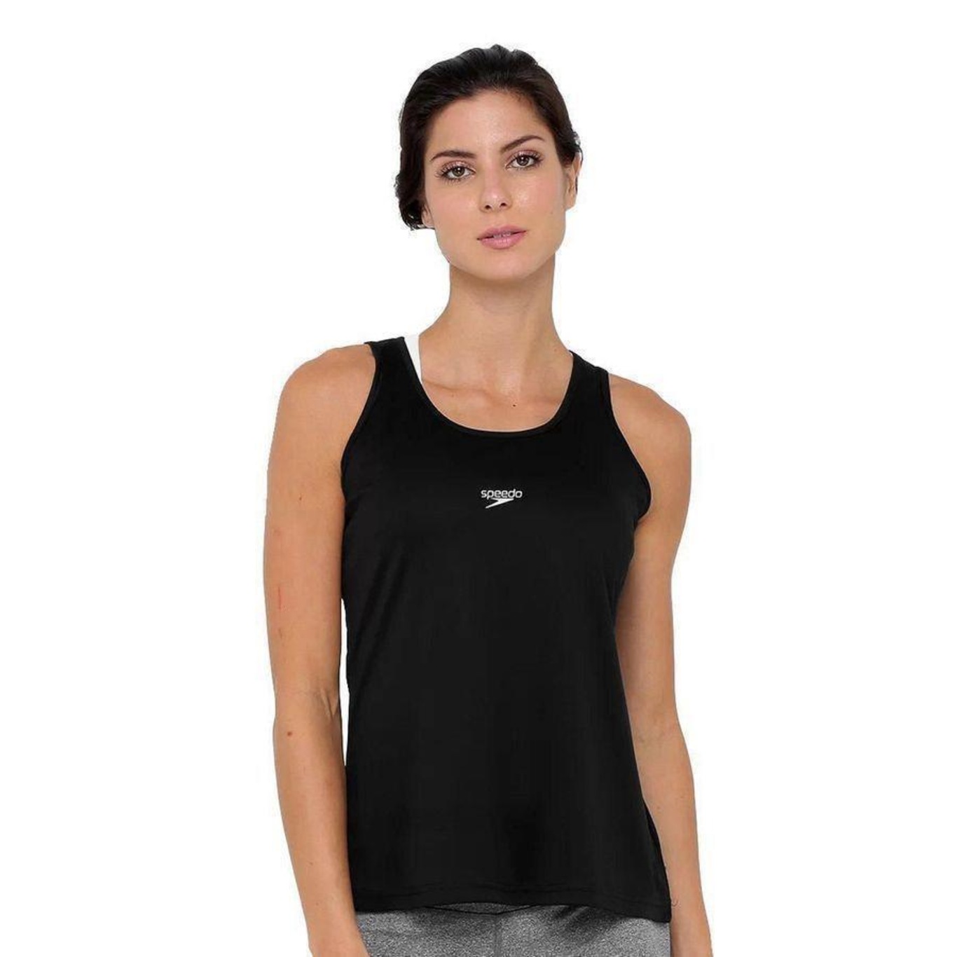 Camiseta Regata Speedo G Longa Interlock - Feminina - Foto 1