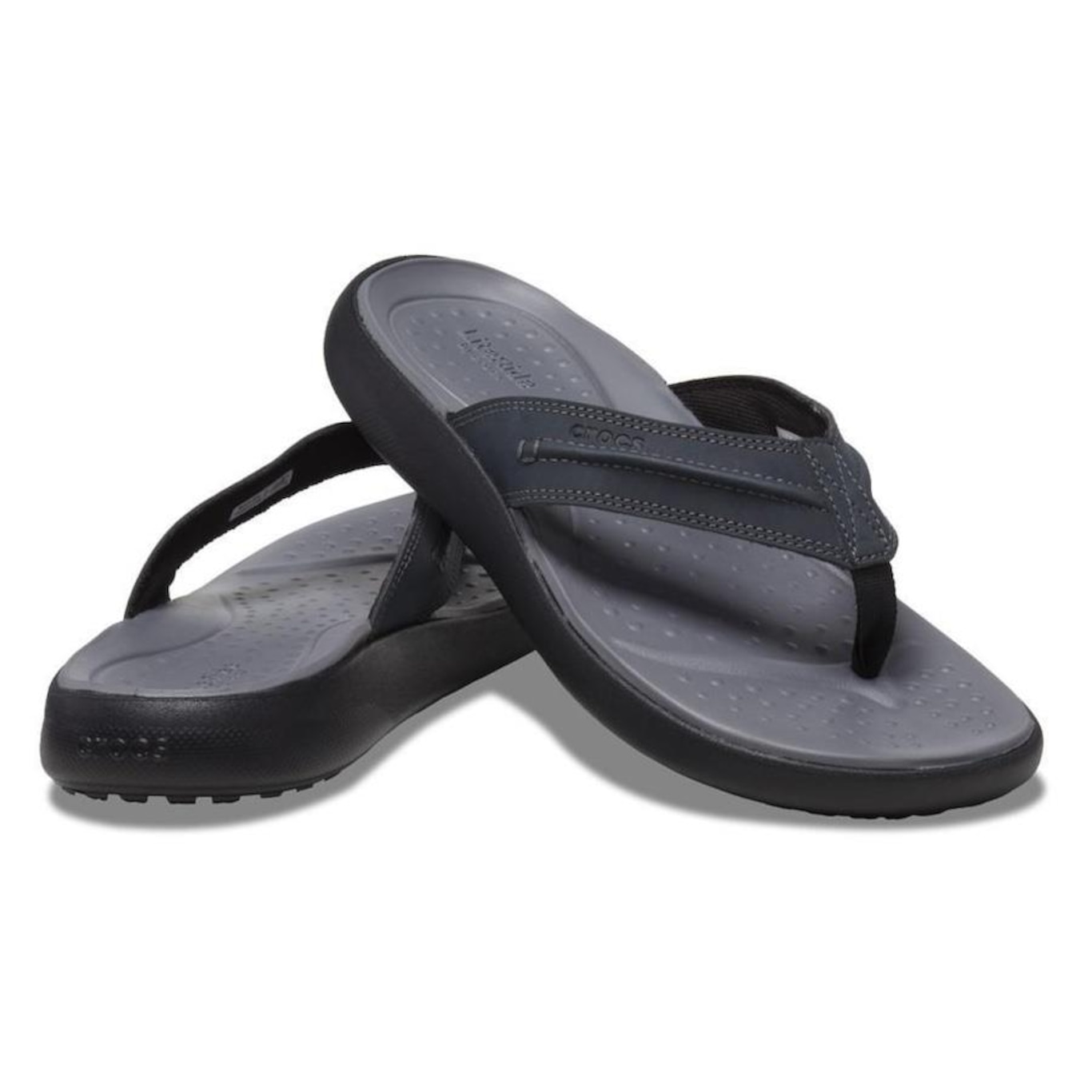 Chinelo Crocs Yukon Vista Ii Lr Flip Black - Masculino - Foto 4