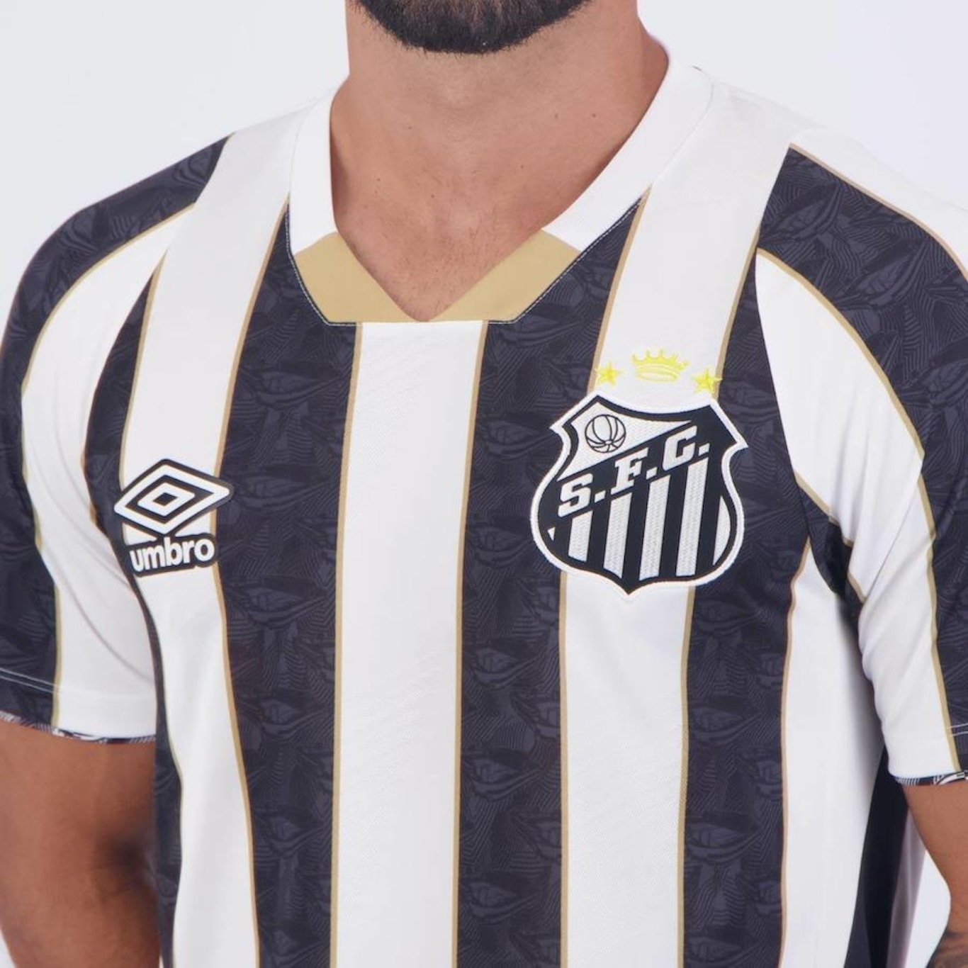 Camisa 2 Umbro Santos 2024 Nº10 - Masculina - Foto 5