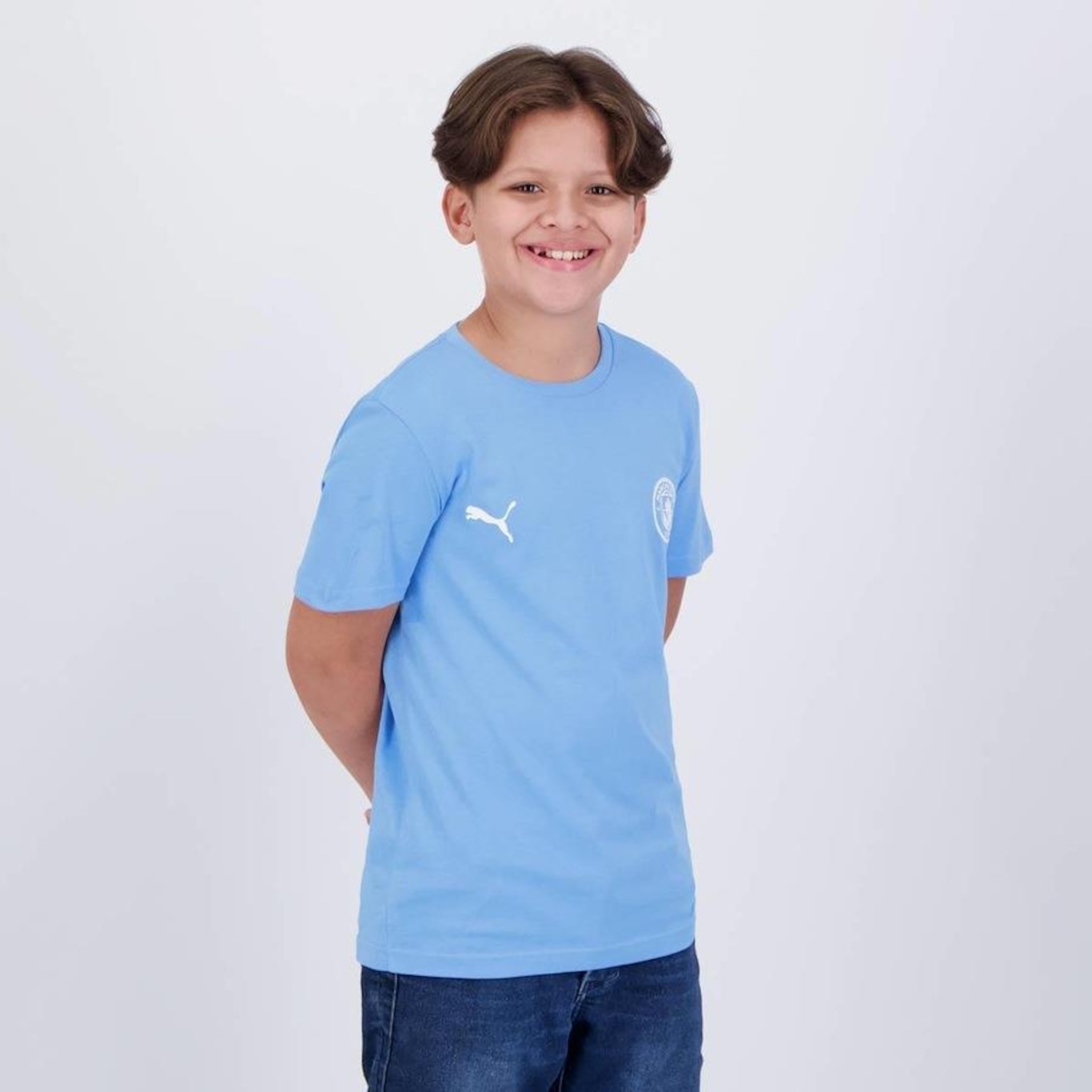 Camisa do Manchester City Puma - Infantil - Foto 2