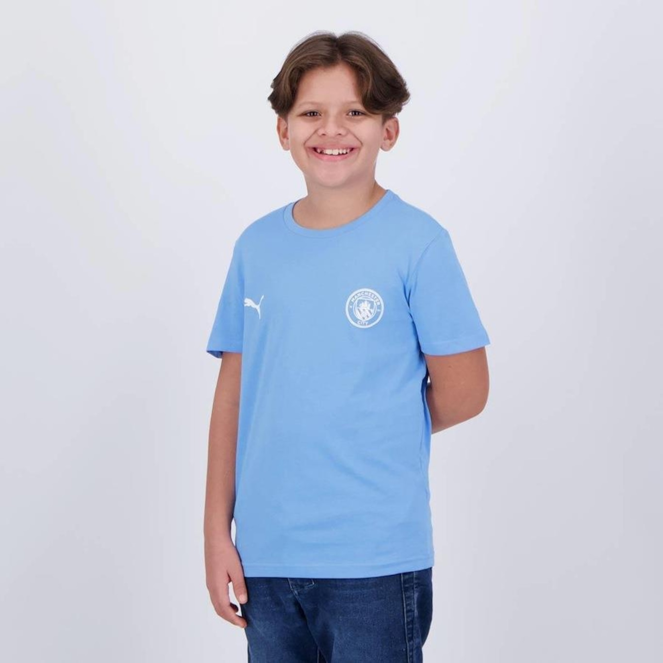 Camisa do Manchester City Puma - Infantil - Foto 3