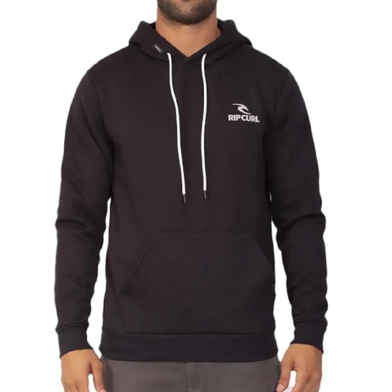 Blusão de Moletom com Capuz Rip Curl Brand Stack Zip Thru - Masculino - Foto 1