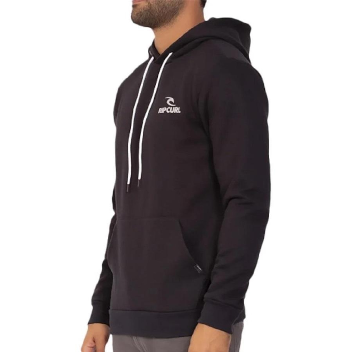 Blusão de Moletom com Capuz Rip Curl Brand Stack Zip Thru - Masculino - Foto 4