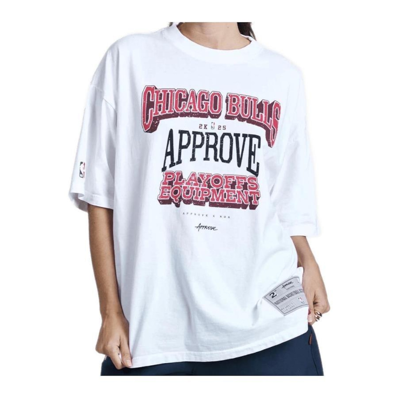 Camiseta Huge Approve X Nba Bulls - Unissex - Foto 4