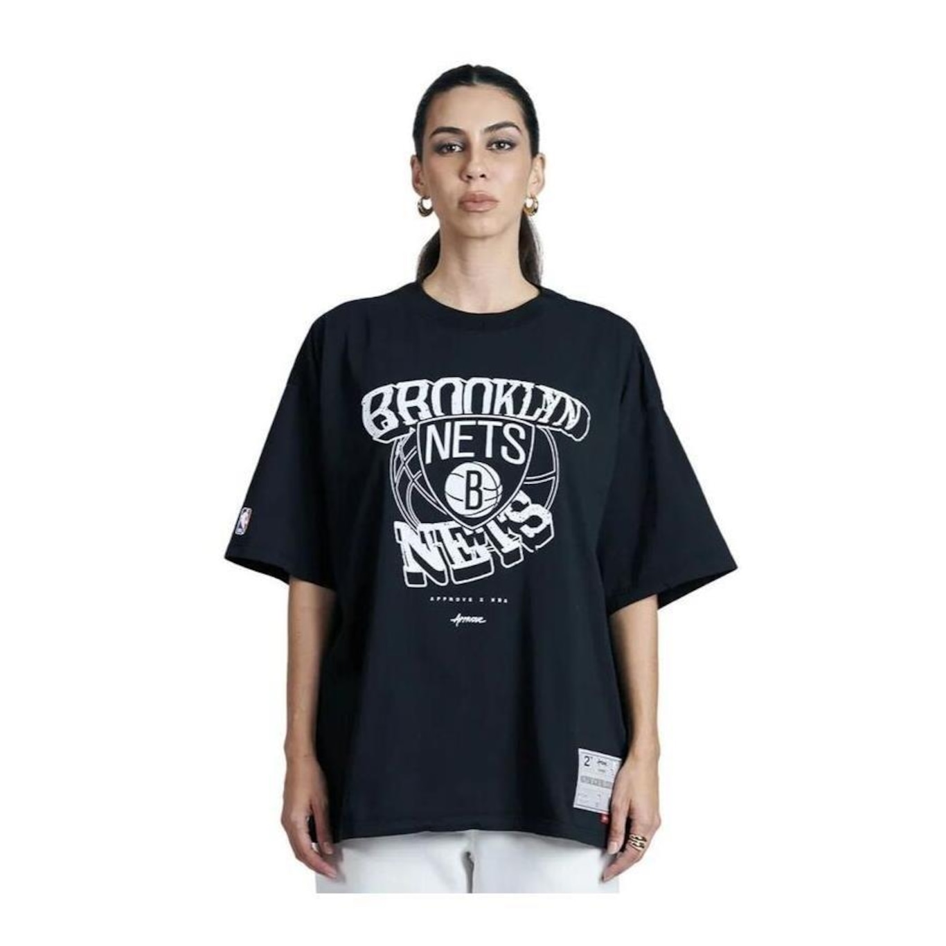 Camiseta Huge Approve X Nba Nets - Unissex - Foto 1