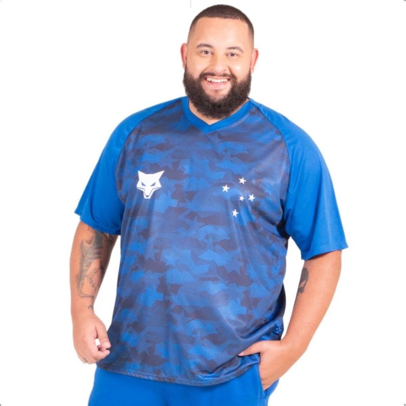 Camisa Cruzeiro Surf Center Oficial Plus Size - Masculina - Foto 1