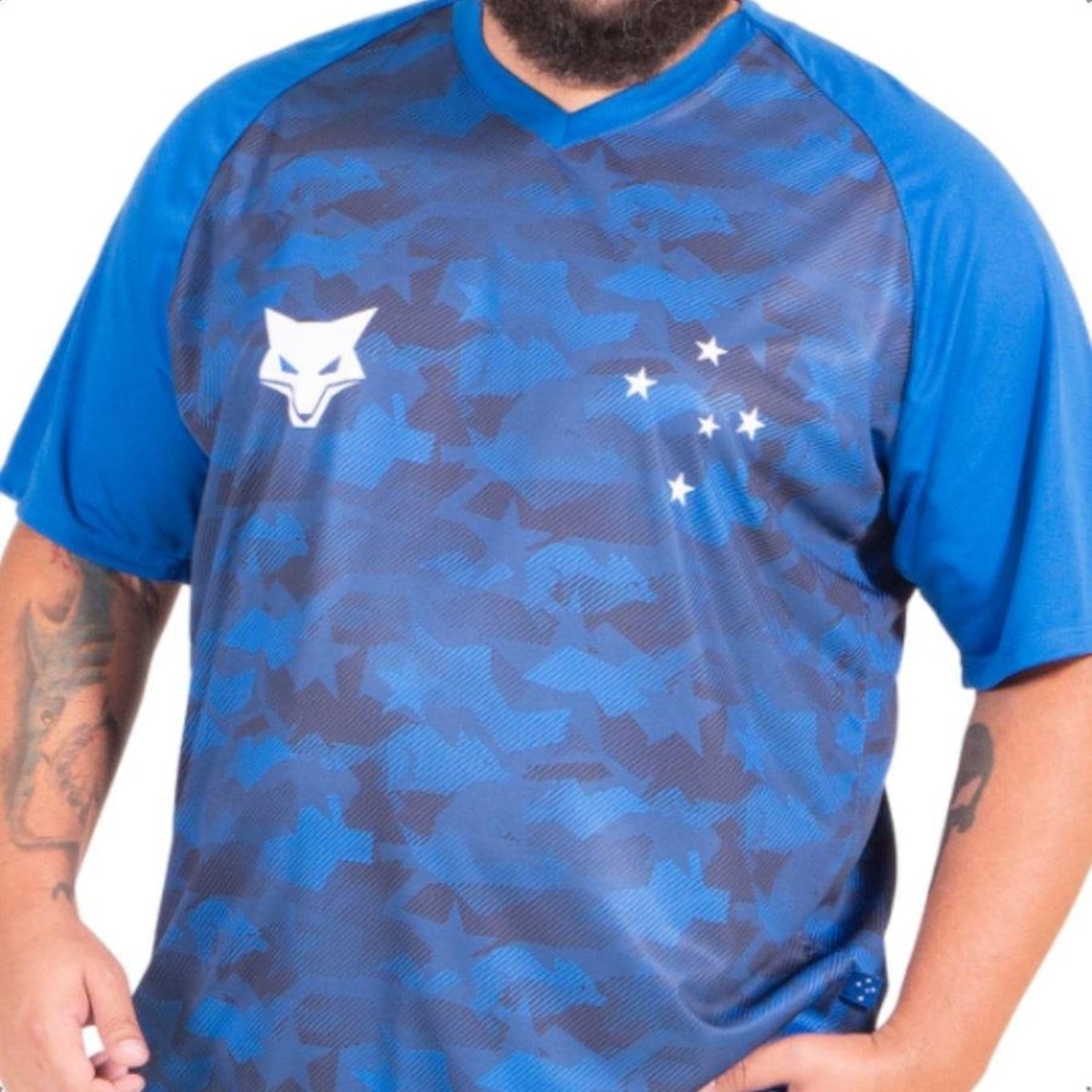 Camisa Cruzeiro Surf Center Oficial Plus Size - Masculina - Foto 3