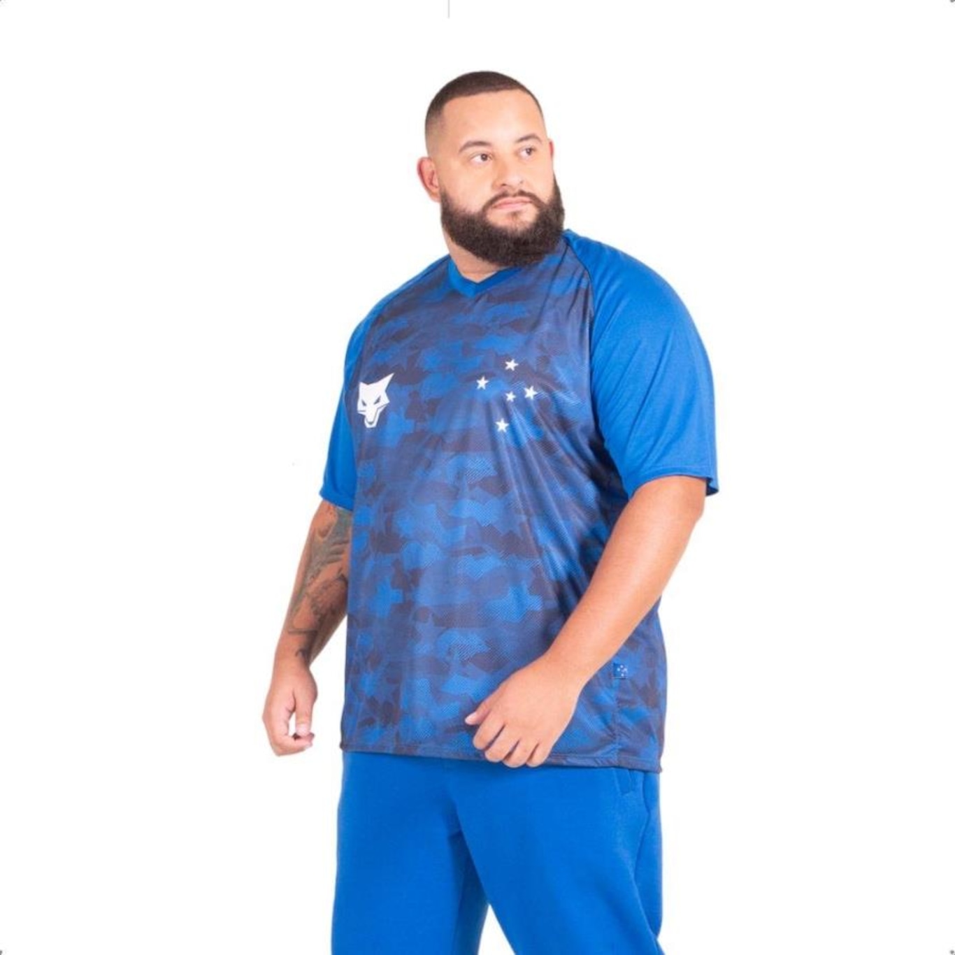 Camisa Cruzeiro Surf Center Oficial Plus Size - Masculina - Foto 4