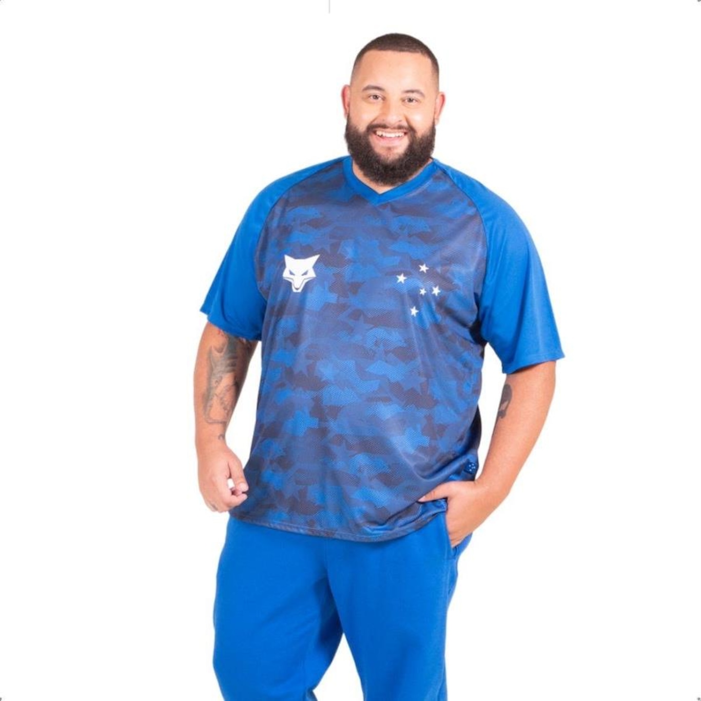 Camisa Cruzeiro Surf Center Oficial Plus Size - Masculina - Foto 5