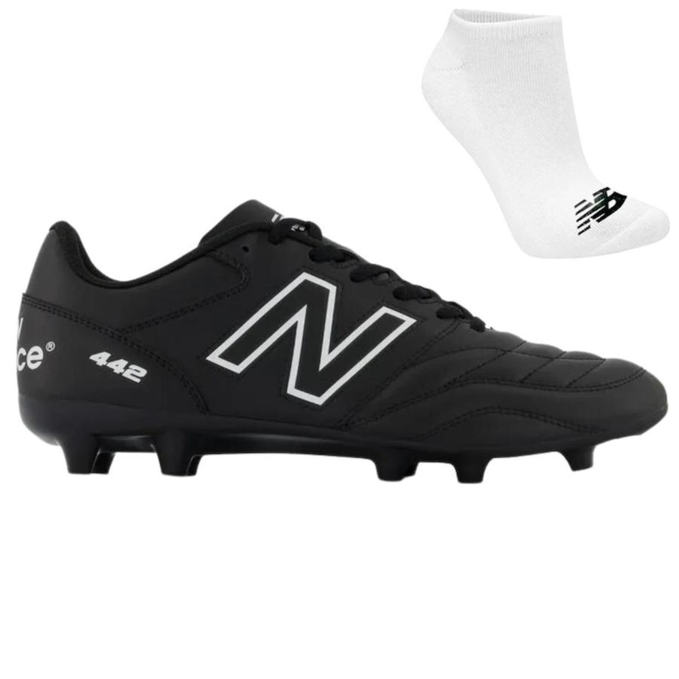 Chuteira de Campo New Balance 442 V2 Academy Fg + Meia - Adulto - Foto 1