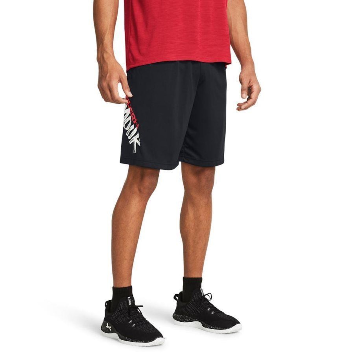 Shorts de Treino Under Armour Tech Wordmark - Masculino - Foto 1