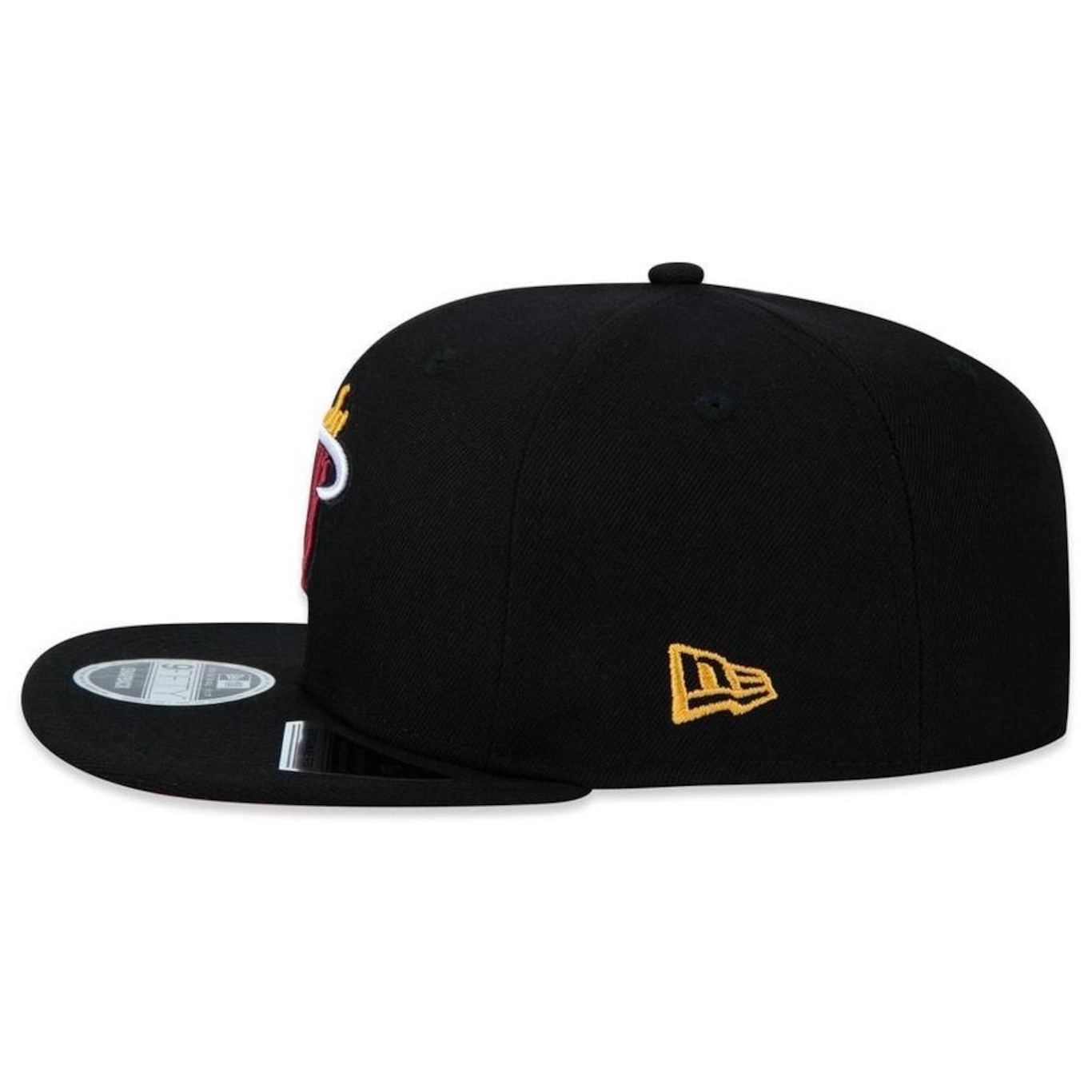 Boné New Era 9Fifty Orig.Fit Miami Heat Core Nba - Masculino - Foto 4